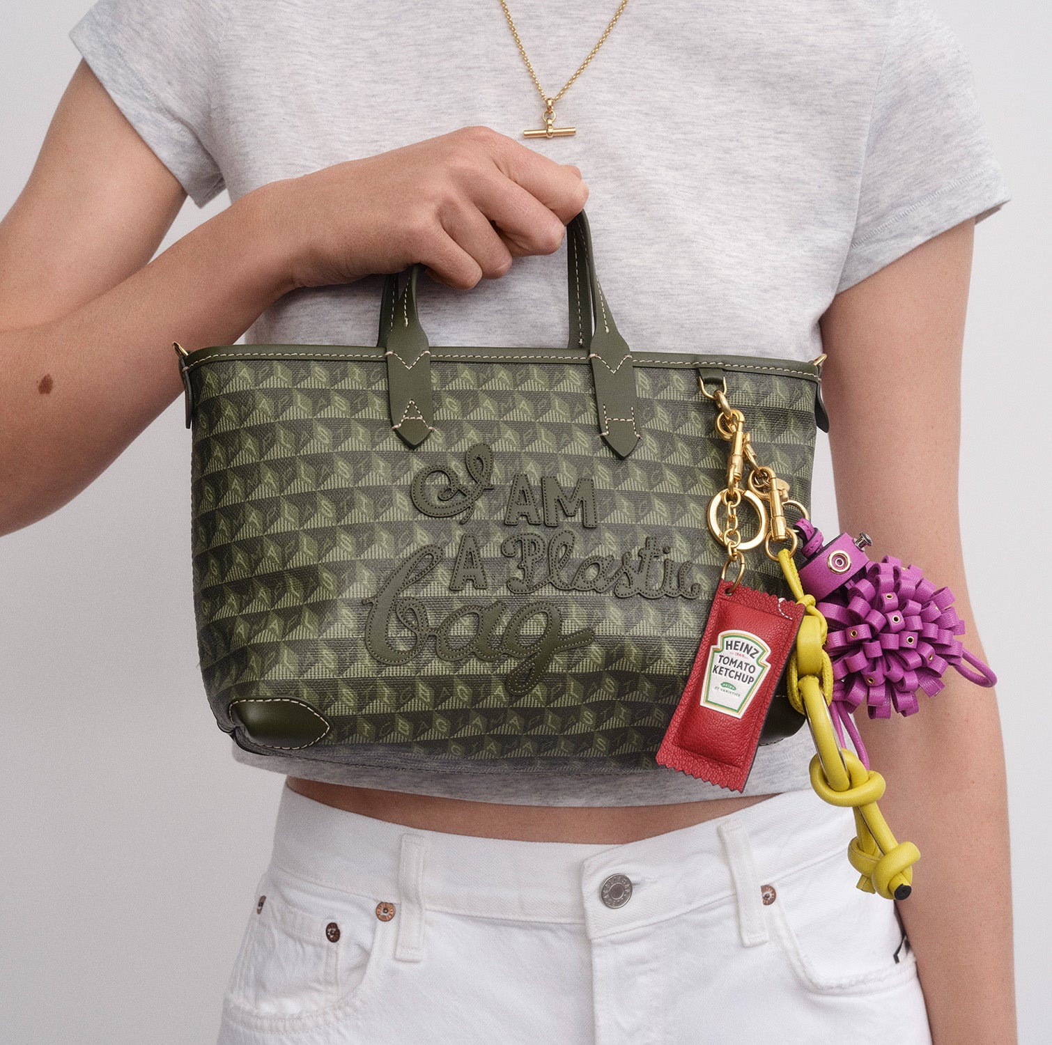 I Am A Plastic Bag XS Zipped Motif Cross-body Tote | Anya