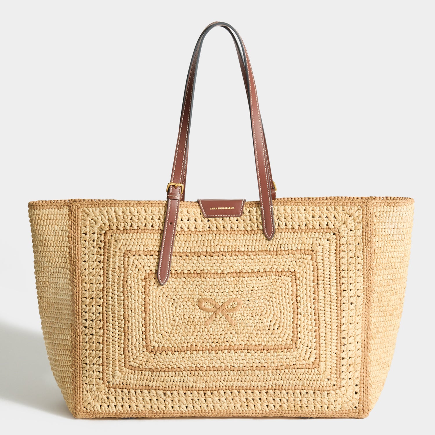 Raffia E/W Bow Tote | Anya Hindmarch US