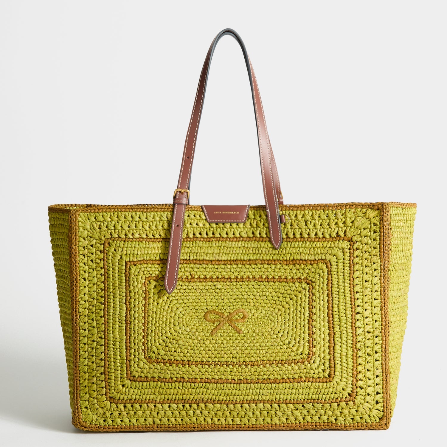Raffia E/W Bow Tote | Anya Hindmarch US