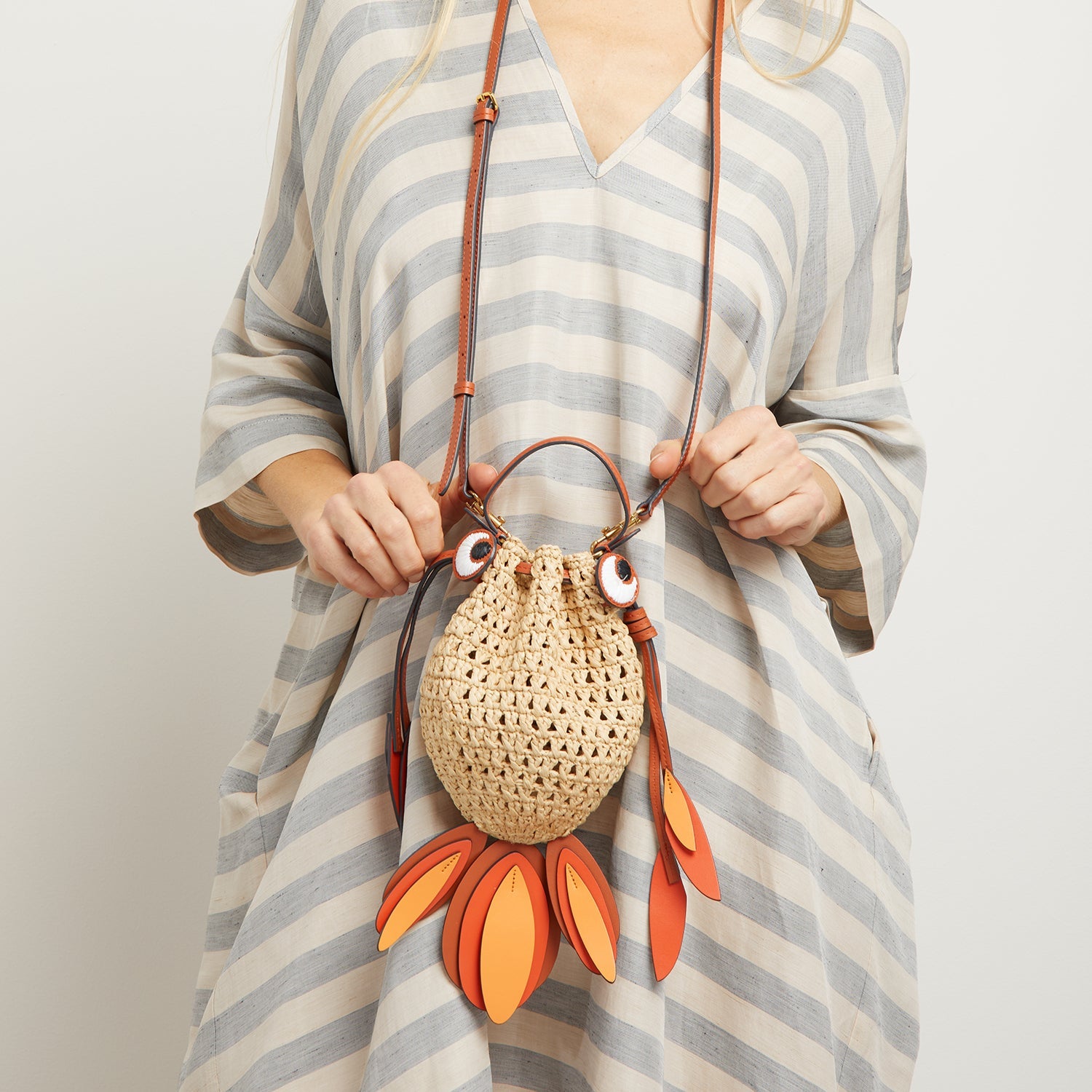 Mini Raffia Cross-body Goldfish Bag | Anya Hindmarch US
