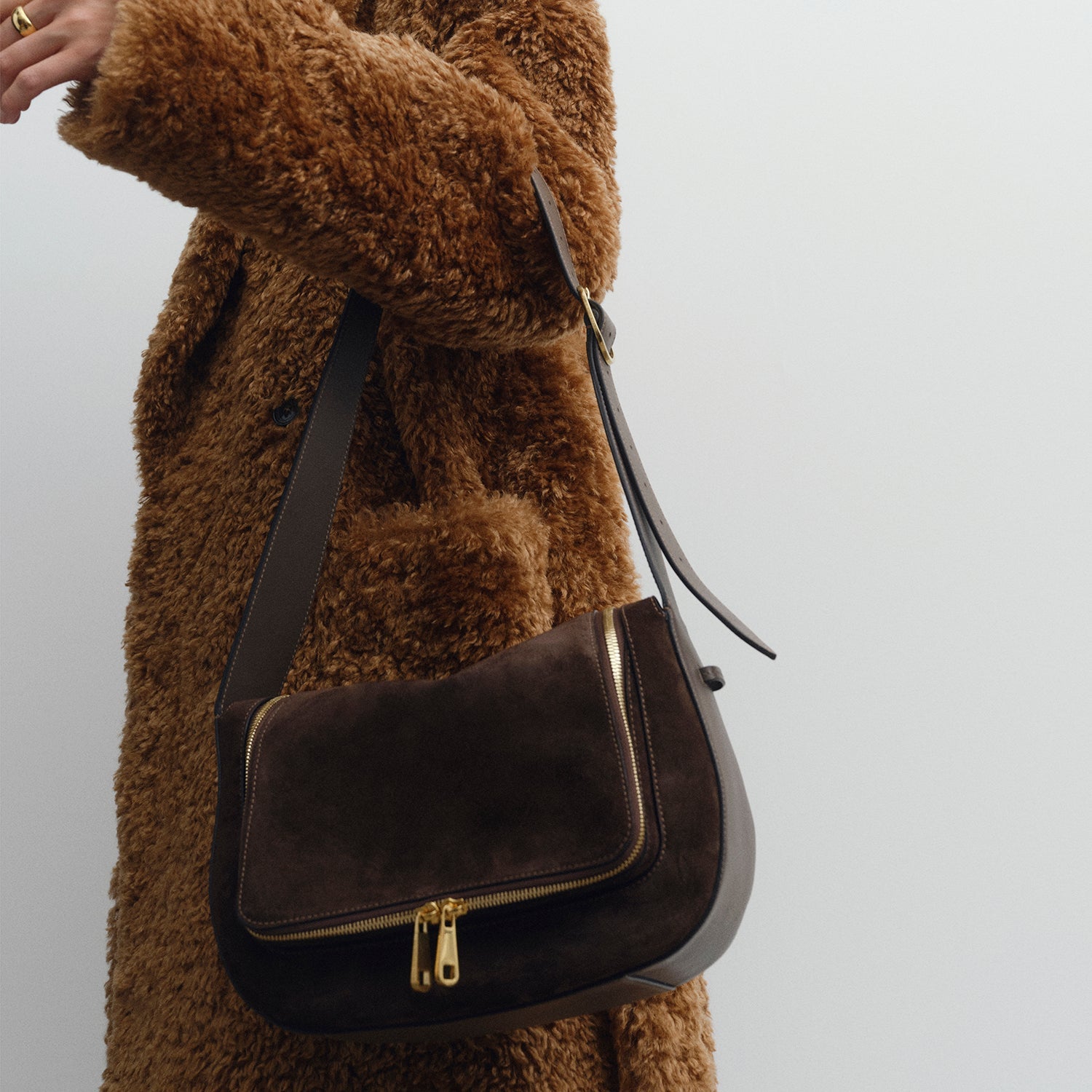 Vere Shoulder Bag in Dark Brown Anya Hindmarch