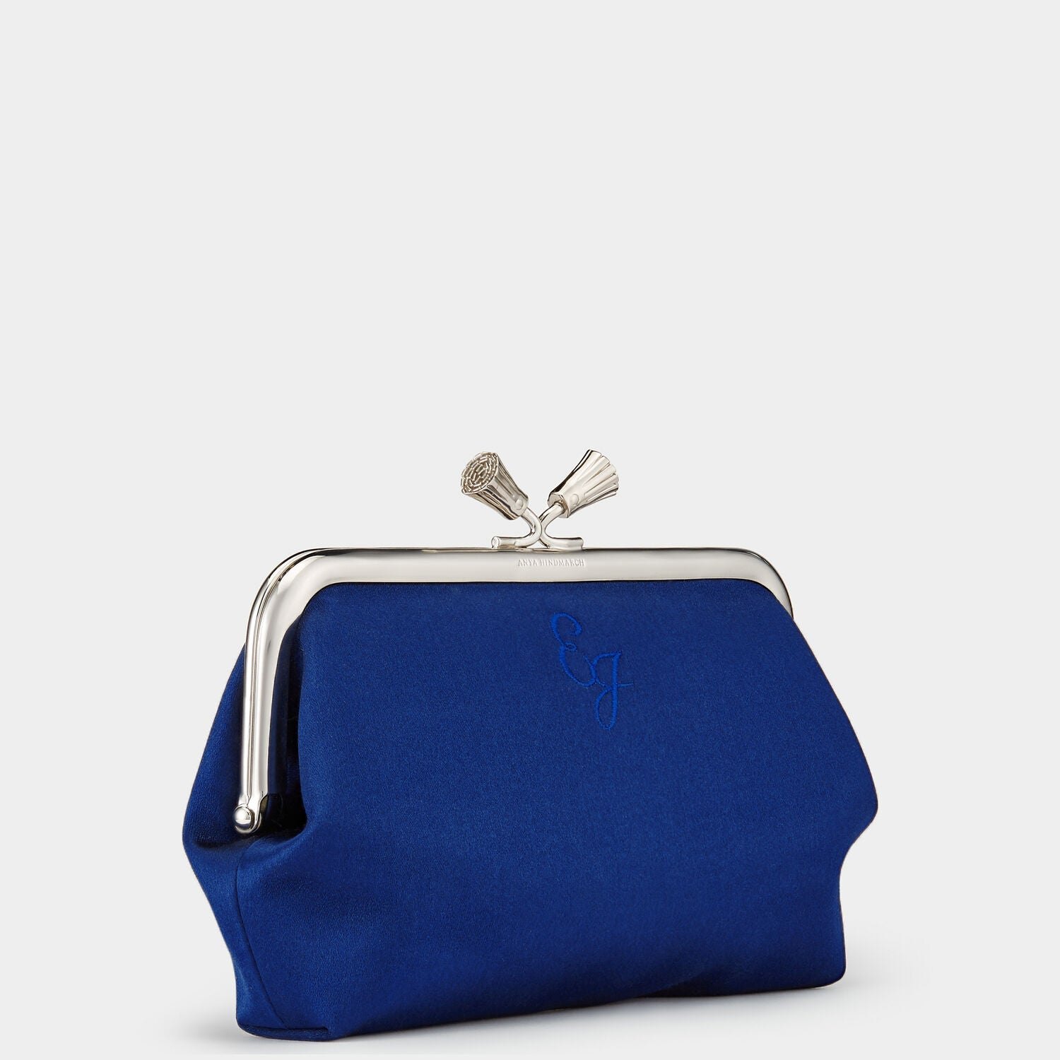 【Anya Hindmarch】'Bespoke maud tassel' pouch Bespoke Maud Clutch Bag in Oyster Satin | Anya Hindmarch US