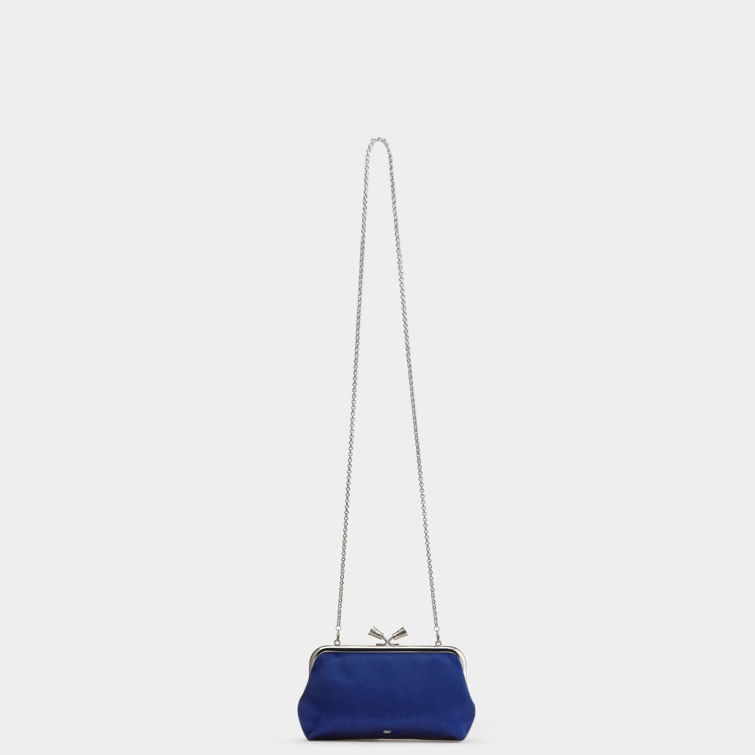 Neeson Tassel Clutch | Anya Hindmarch UK Anya Hindmarch Blue Pouch with Tassel main image 1
