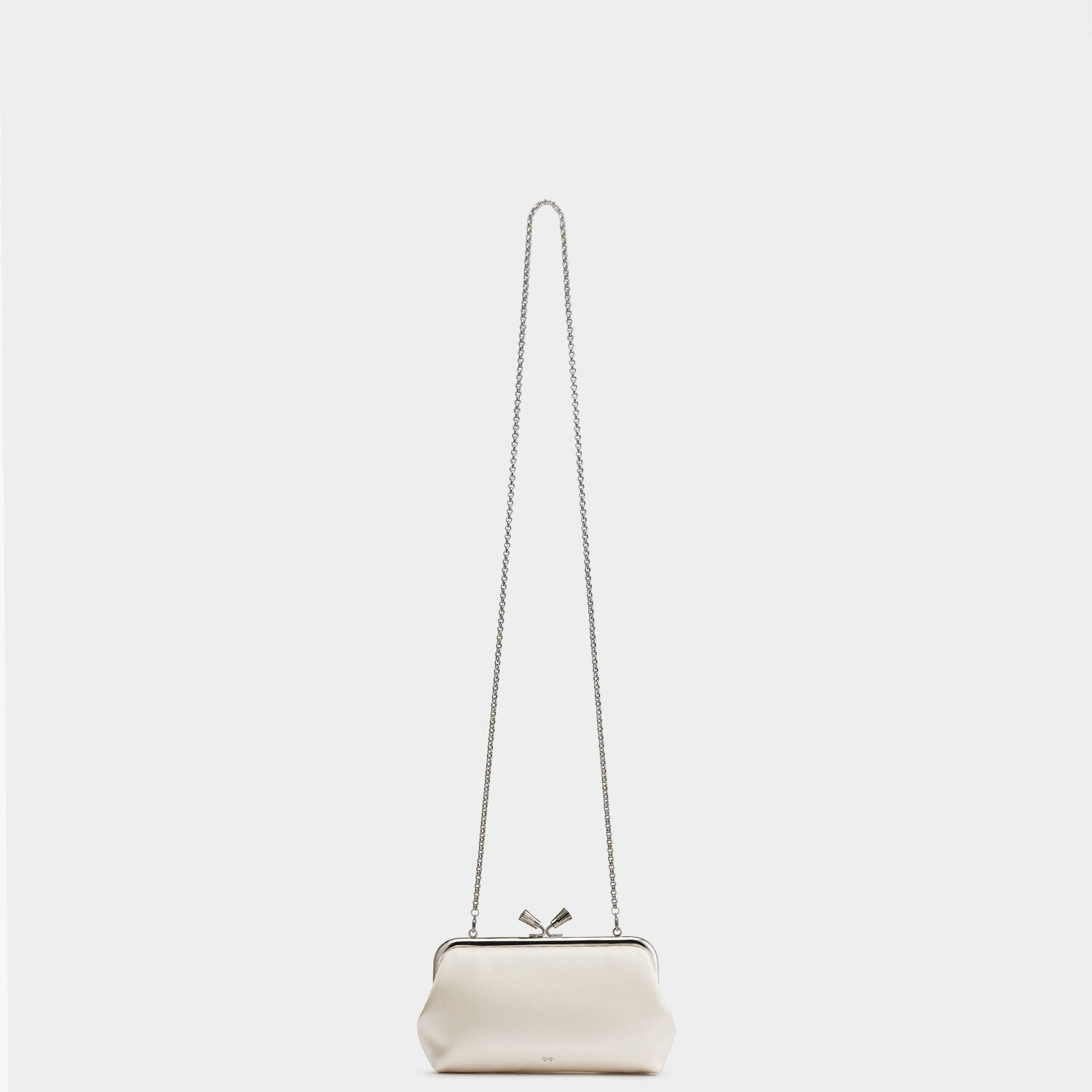 Bespoke Maud Clutch Bag in Oyster Satin | Anya Hindmarch US