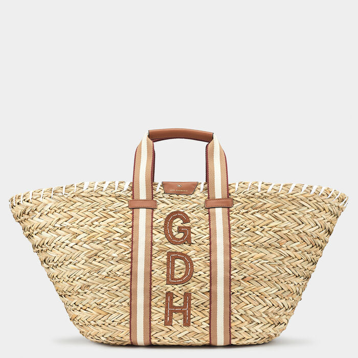 Anya Hindmarch Walton Woven Logo Tote Bag Neutral