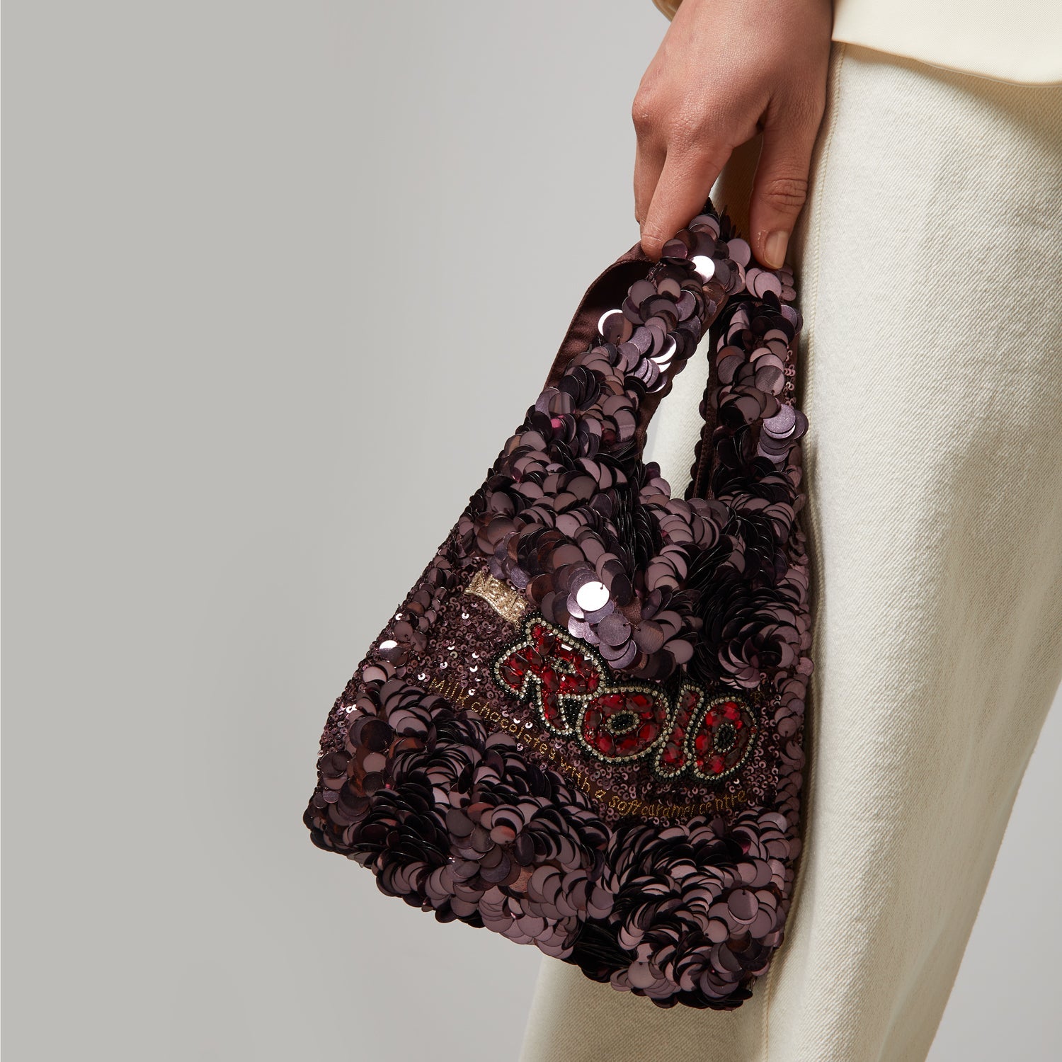 Anya Brands Rolo® Mini Tote -

                  
                    Recycled Satin in Dark Brown -
                  

                  Anya Hindmarch US
