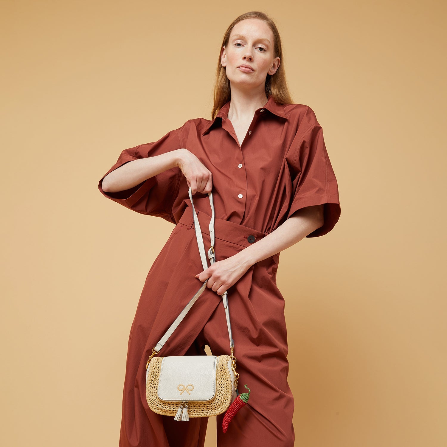 関税なし ANYA HINDMARCH Vere Small Soft Satchel in Moss Vere Small Soft Satchel - Moss - Kiki