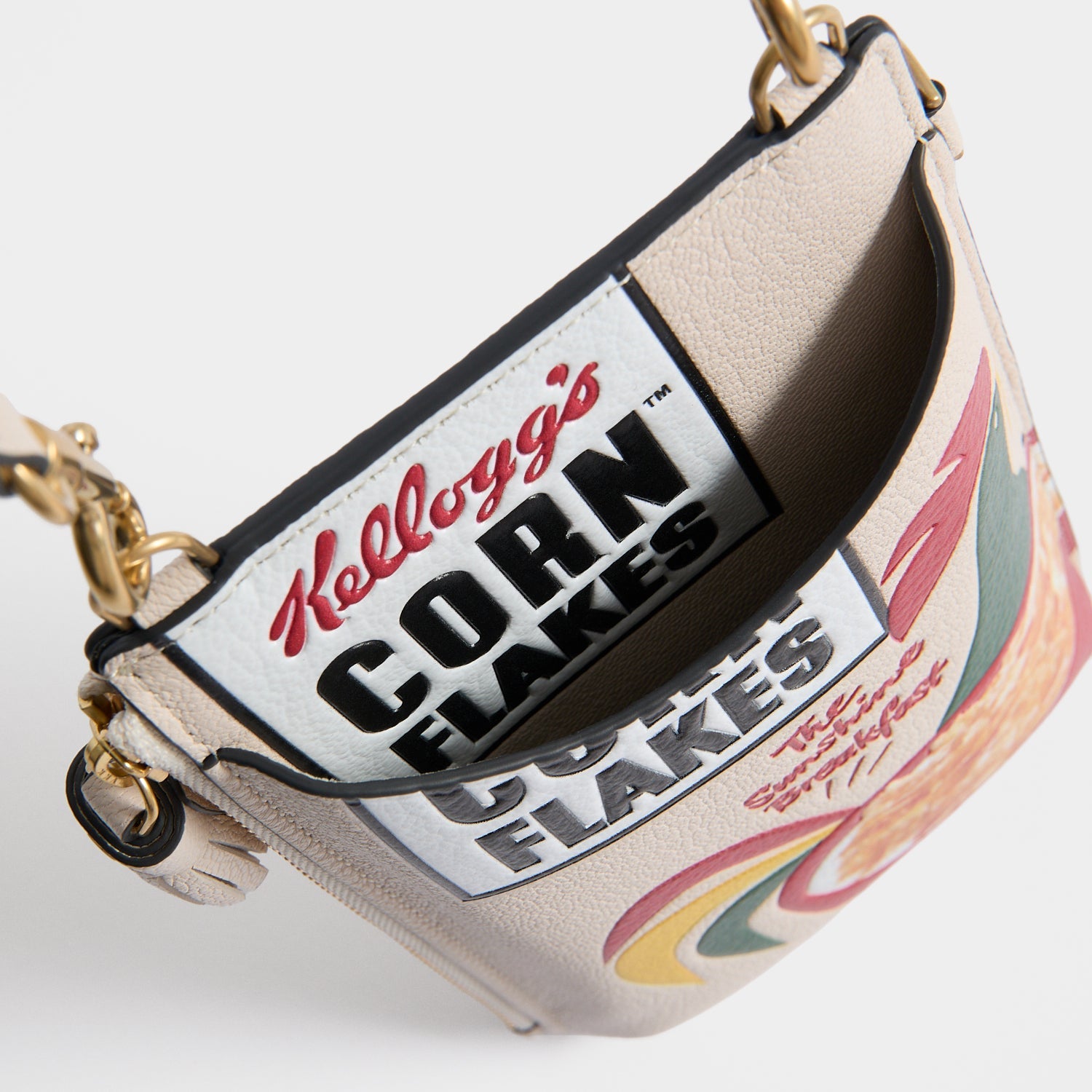 Anya Brands Corn Flakes Zip Phone Pouch on Strap | Anya Hindmarch US