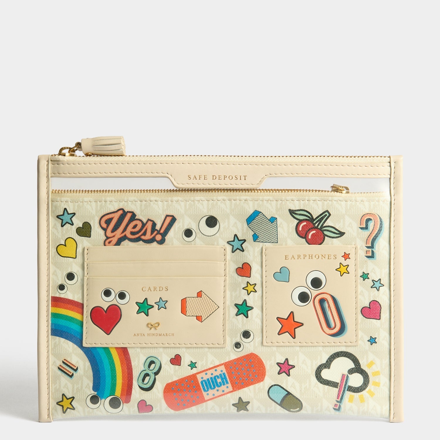 All Over Stickers Safe Deposit Case | Anya Hindmarch US