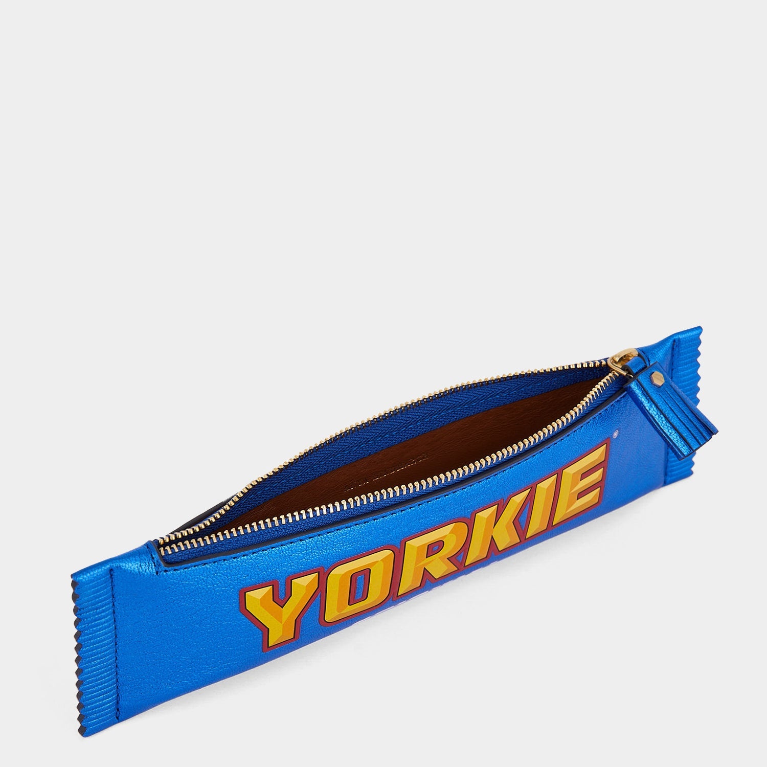 Anya Brands Yorkie Pencil Case -

                  
                    Metallic Leather in Electric Blue -
                  

                  Anya Hindmarch US
