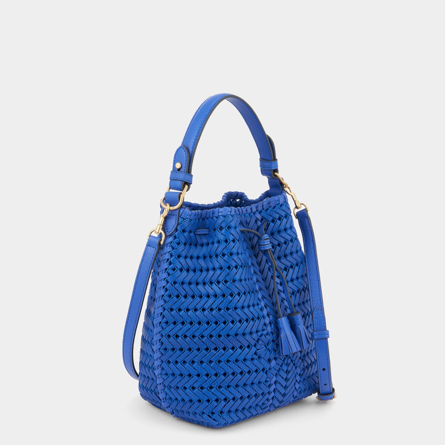 Anya Hindmarch Small Drawstring Raffia Tote