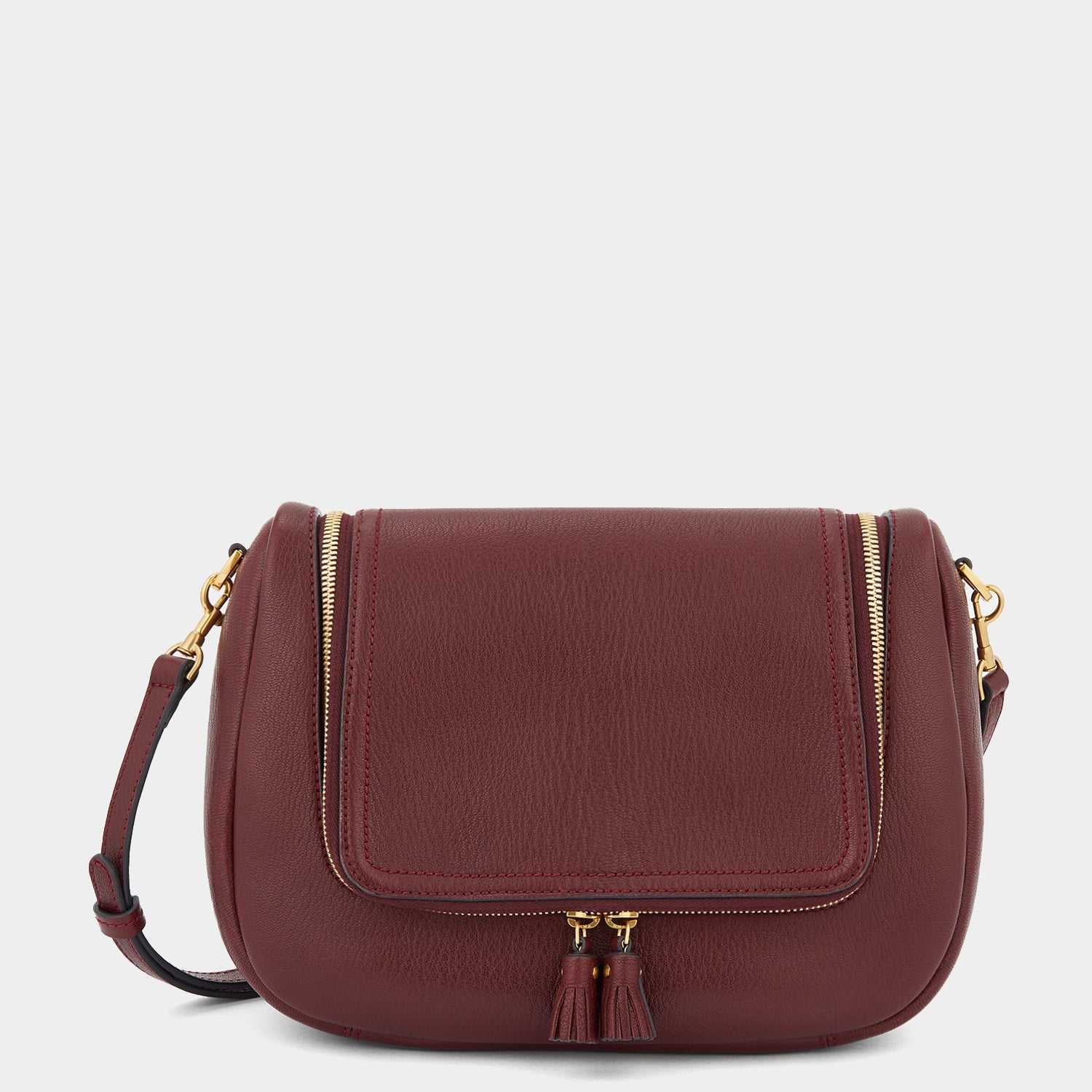 Vere Soft Satchel Cross-body -

                  
                    Grain Leather in Rosewood -
                  

                  Anya Hindmarch US
