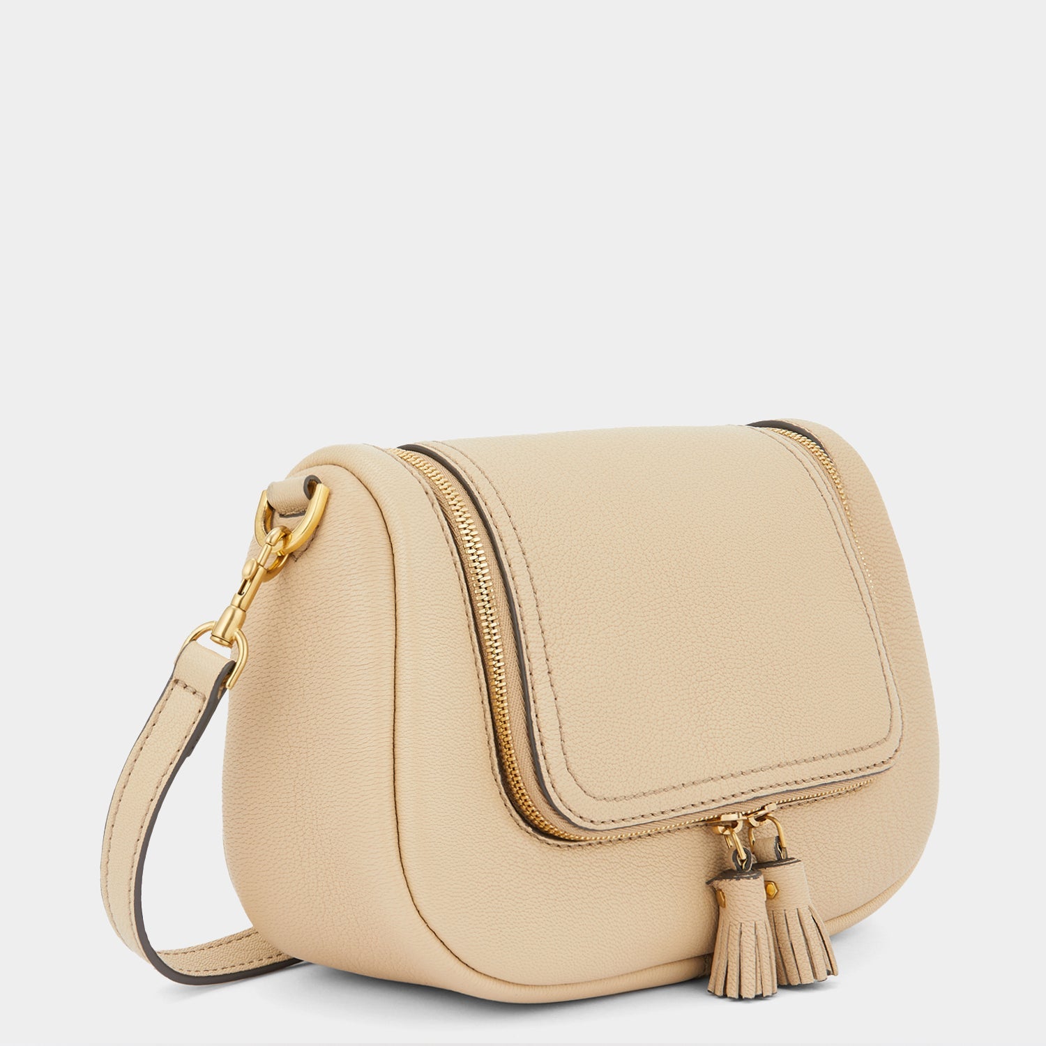 Vere Small Soft Satchel Cross-body -

                  
                    Grain Leather in Buff -
                  

                  Anya Hindmarch US
