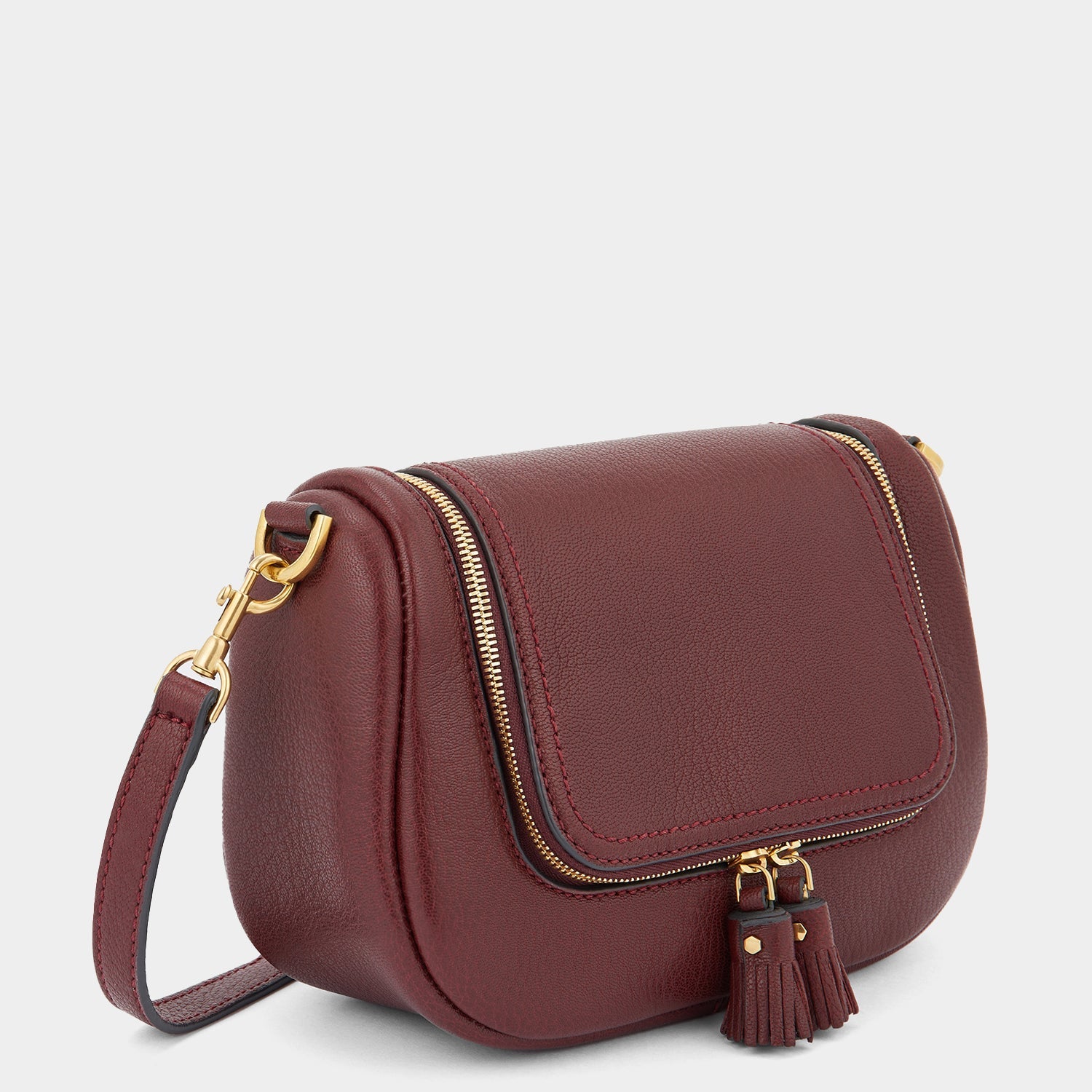 Vere Small Soft Satchel Cross-body -

                  
                    Grain Leather in Rosewood -
                  

                  Anya Hindmarch US
