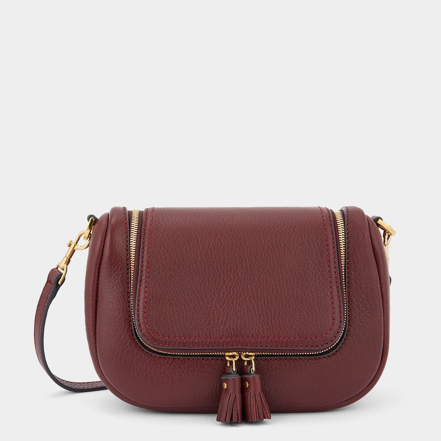 Vere Small Soft Satchel Cross-body -

                  
                    Grain Leather in Rosewood -
                  

                  Anya Hindmarch US
