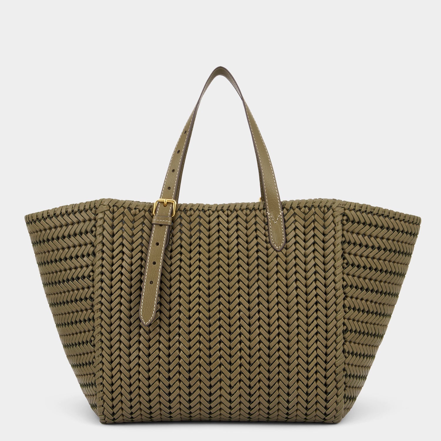 Neeson Square Tote -

                  
                    Capra Leather in Fern -
                  

                  Anya Hindmarch US
