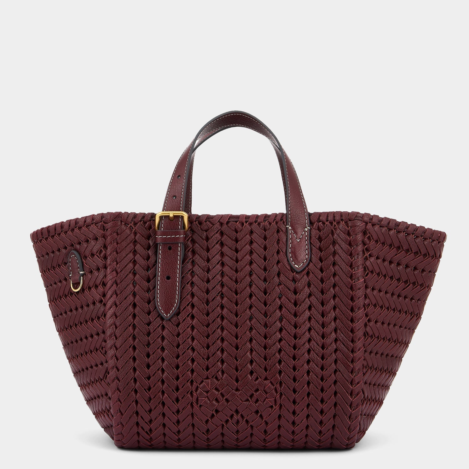 Neeson Small Square Tote -

                  
                    Capra Leather in Rosewood -
                  

                  Anya Hindmarch US
