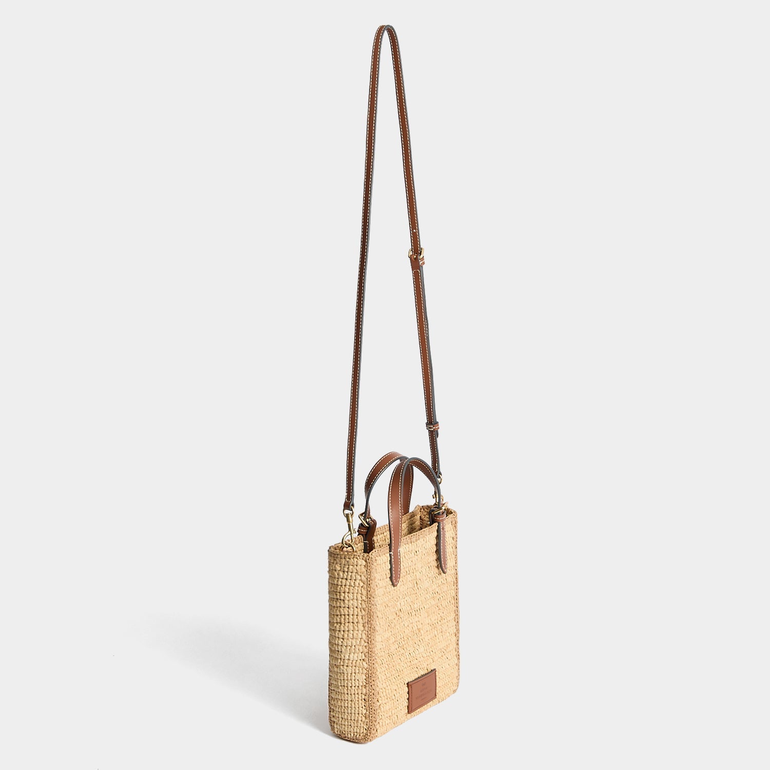 Mini Raffia Cross-body Tote Bag with Eyes | Anya Hindmarch US
