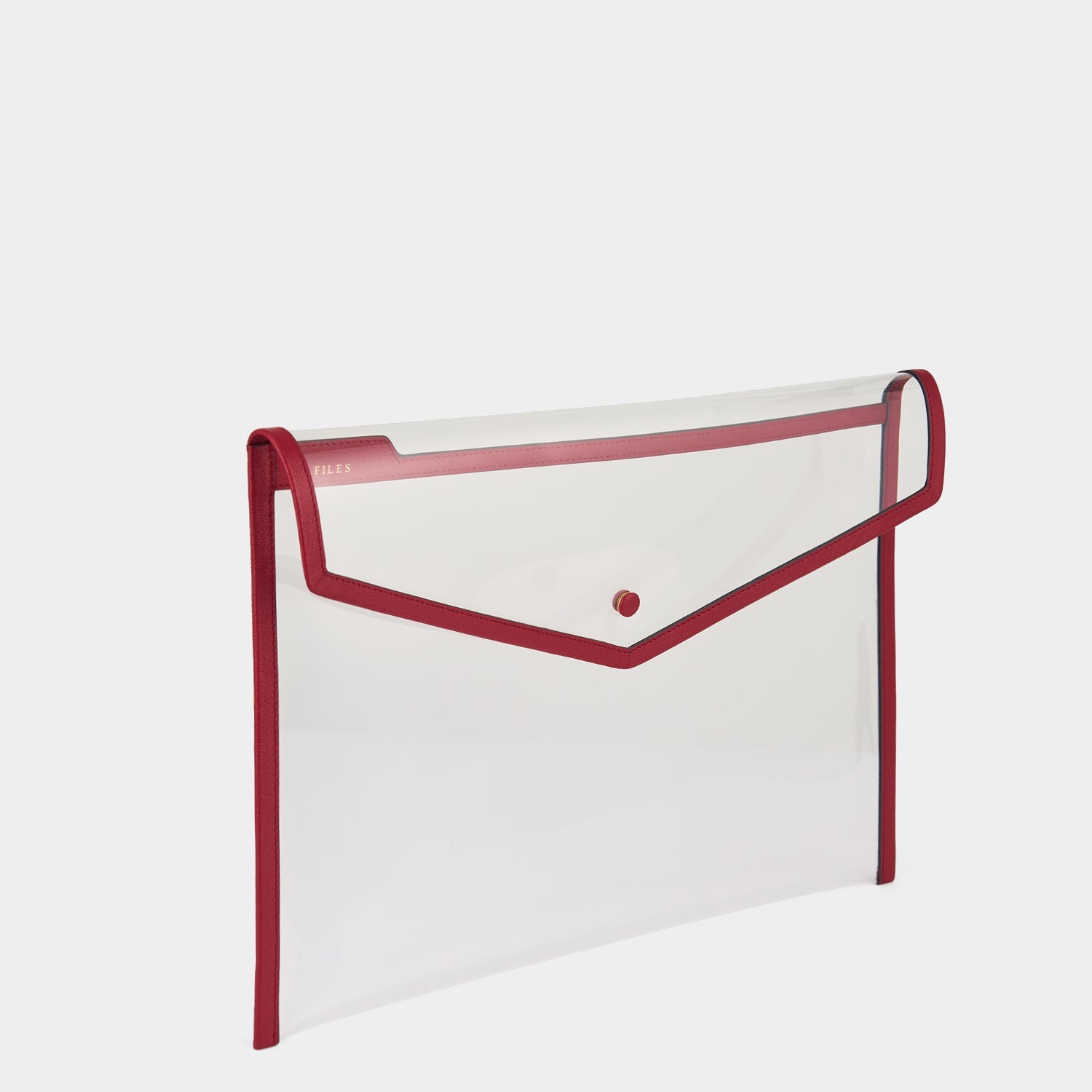 Files Envelope -

                  
                    Capra Leather in Red/Clear -
                  

                  Anya Hindmarch US
