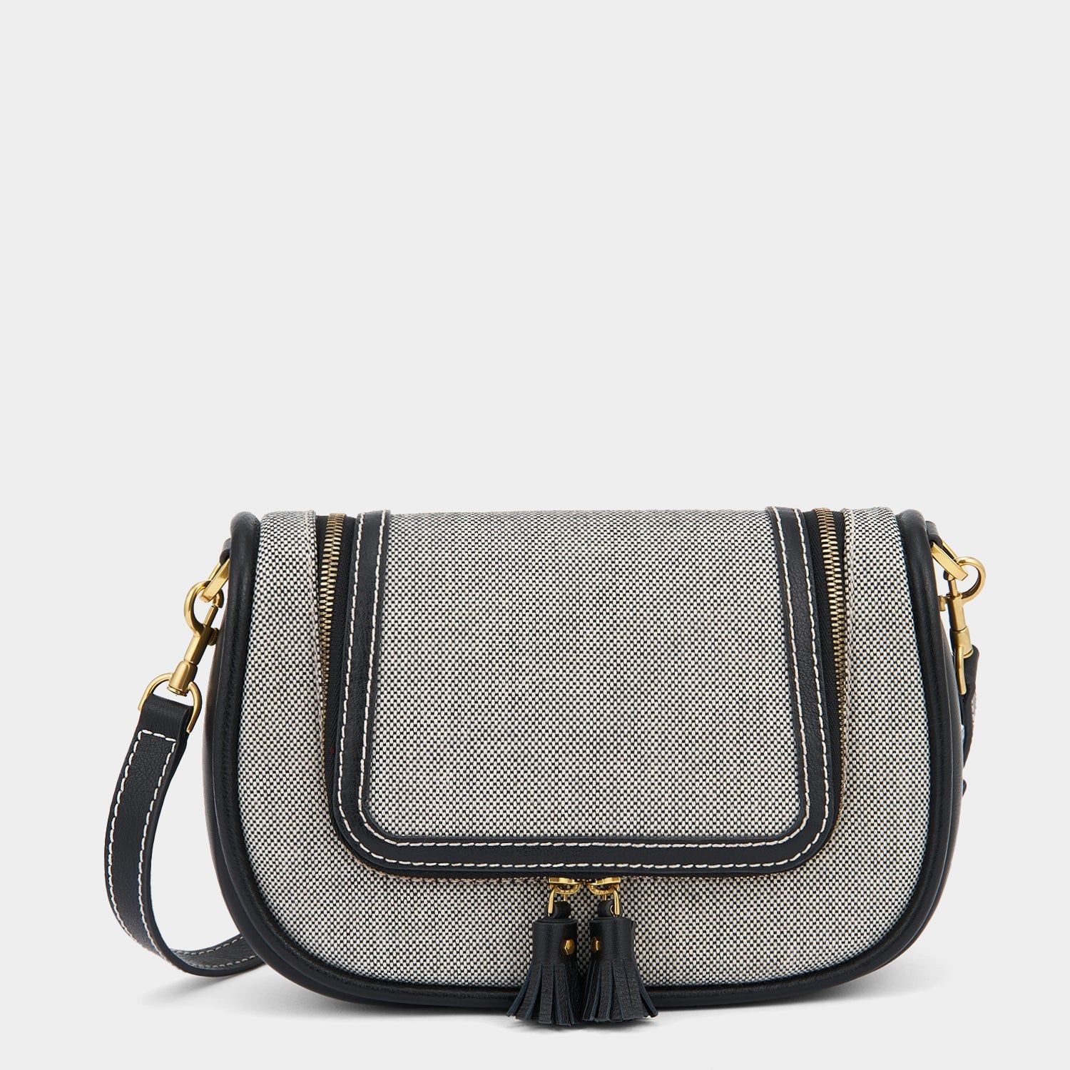 Vere Small Soft Satchel Cross-body -

                  
                    Mixed Canvas in Salt And Pepper -
                  

                  Anya Hindmarch US
