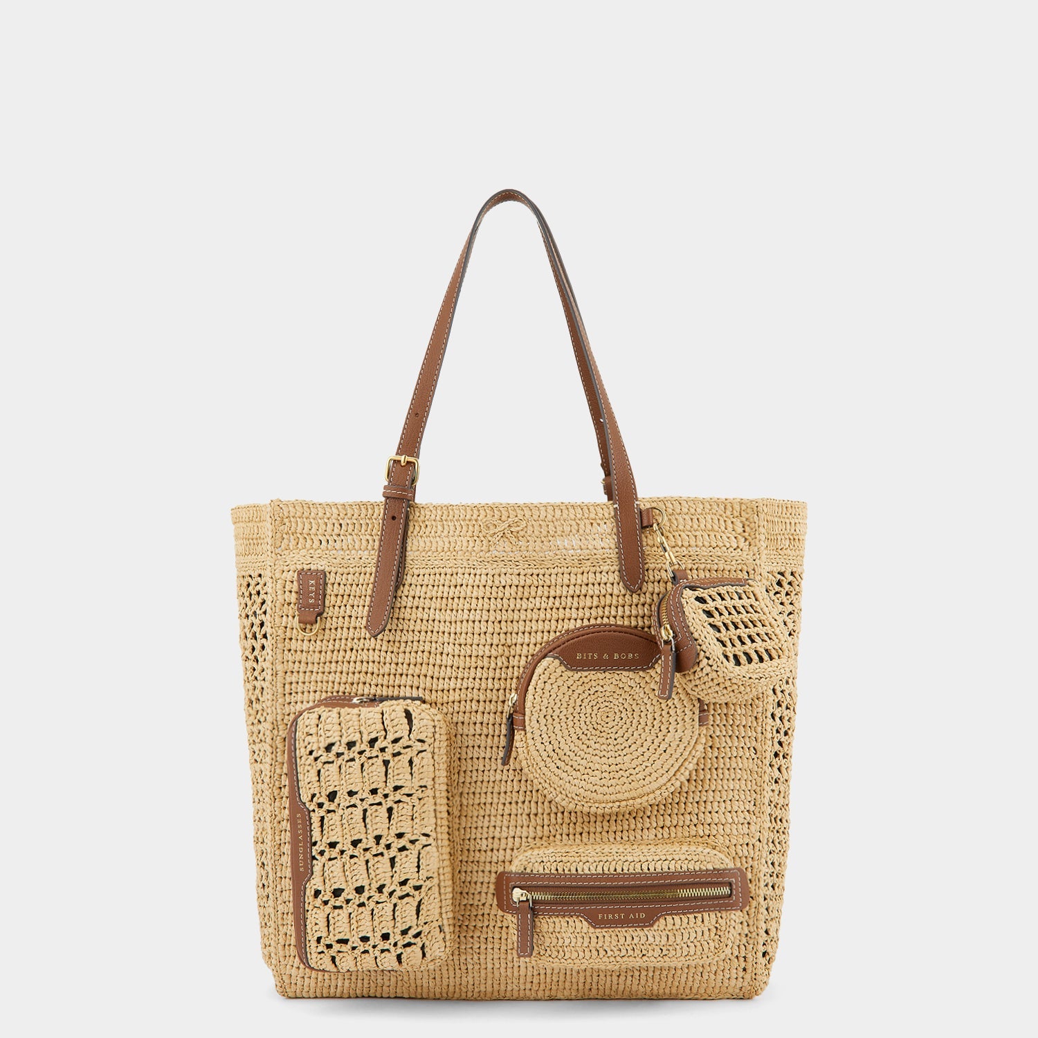 N/S Raffia Holiday Tote | Anya Hindmarch US