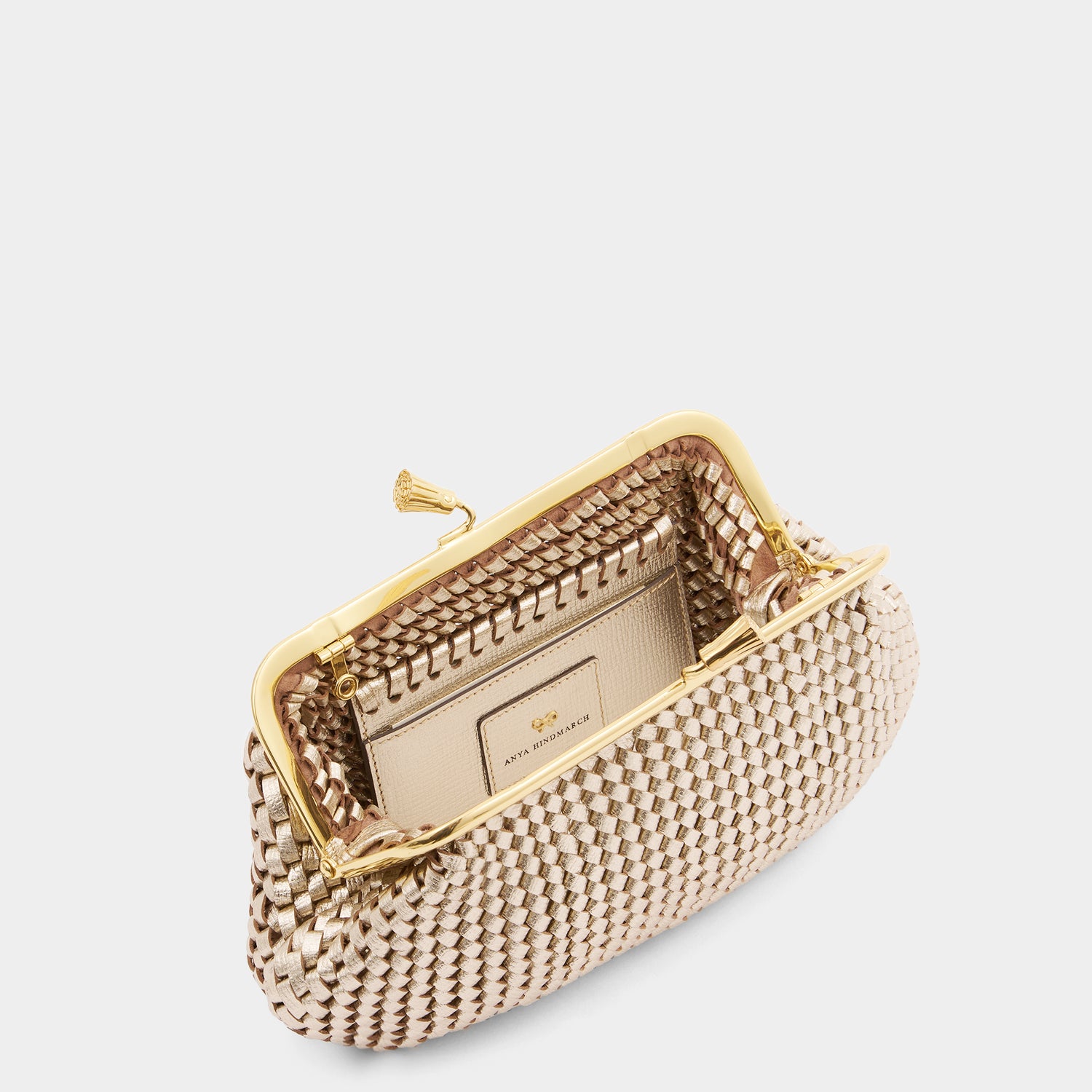 Anya hindmarch gold clutch online