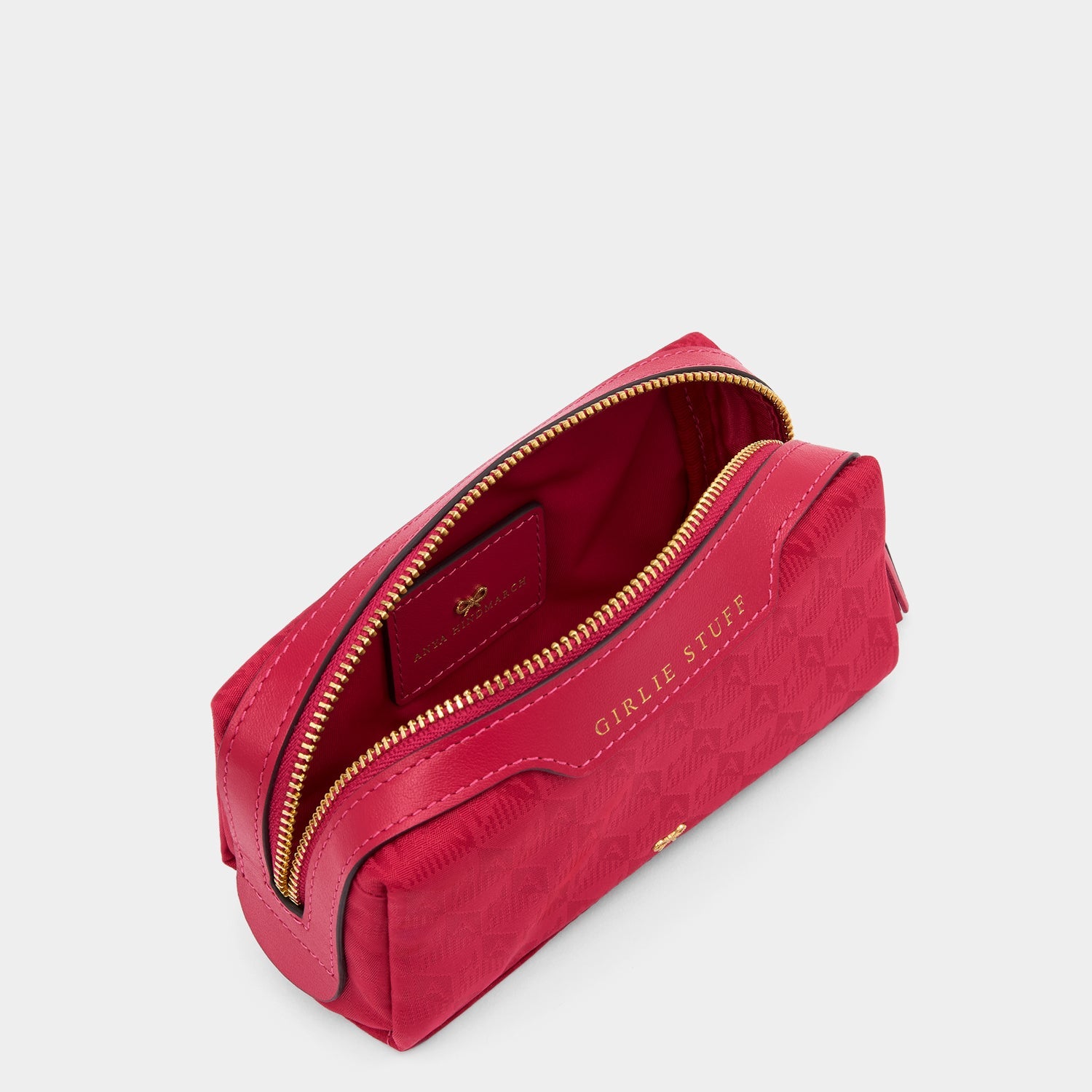 Logo Girlie Stuff Pouch -

                  
                    Recycled Nylon in Magenta -
                  

                  Anya Hindmarch US
