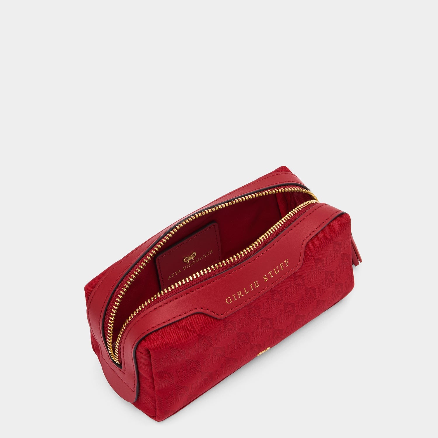 Logo Girlie Stuff Pouch -

                  
                    Recycled Nylon in Red -
                  

                  Anya Hindmarch US
