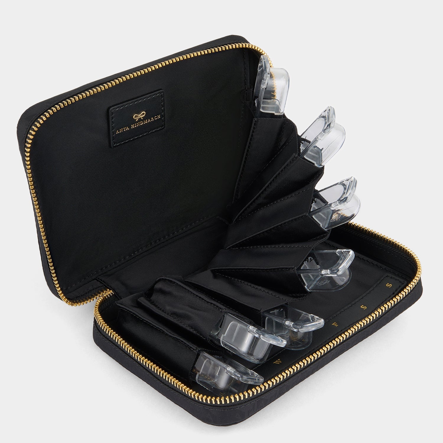 anya hindmarch travel makeup bag Logo Make-Up Pouch Logo Hair Kit Travel Pouch