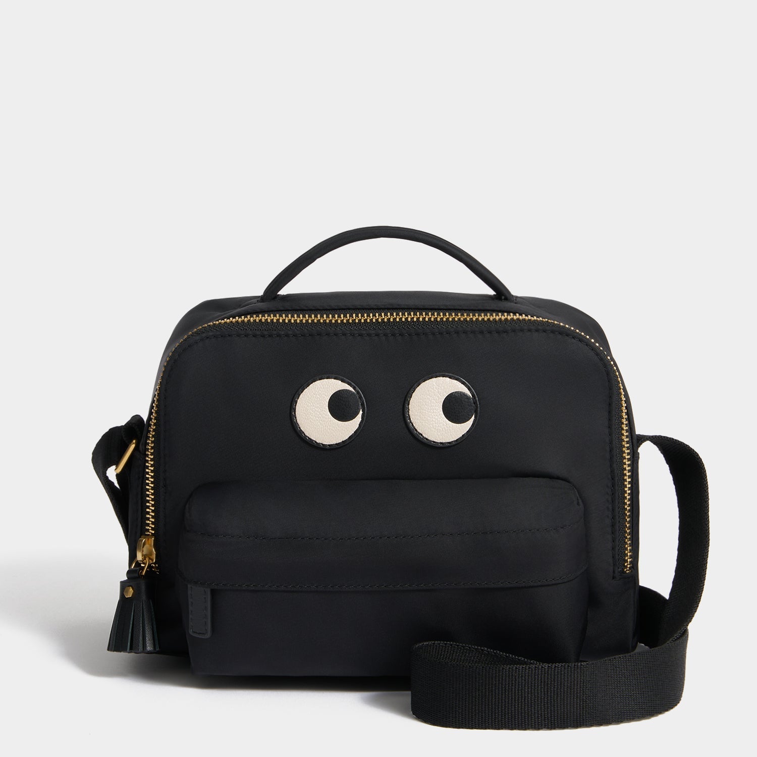 anya hindmarch eyes leather backpack Eyes Crossbody Bag in Black