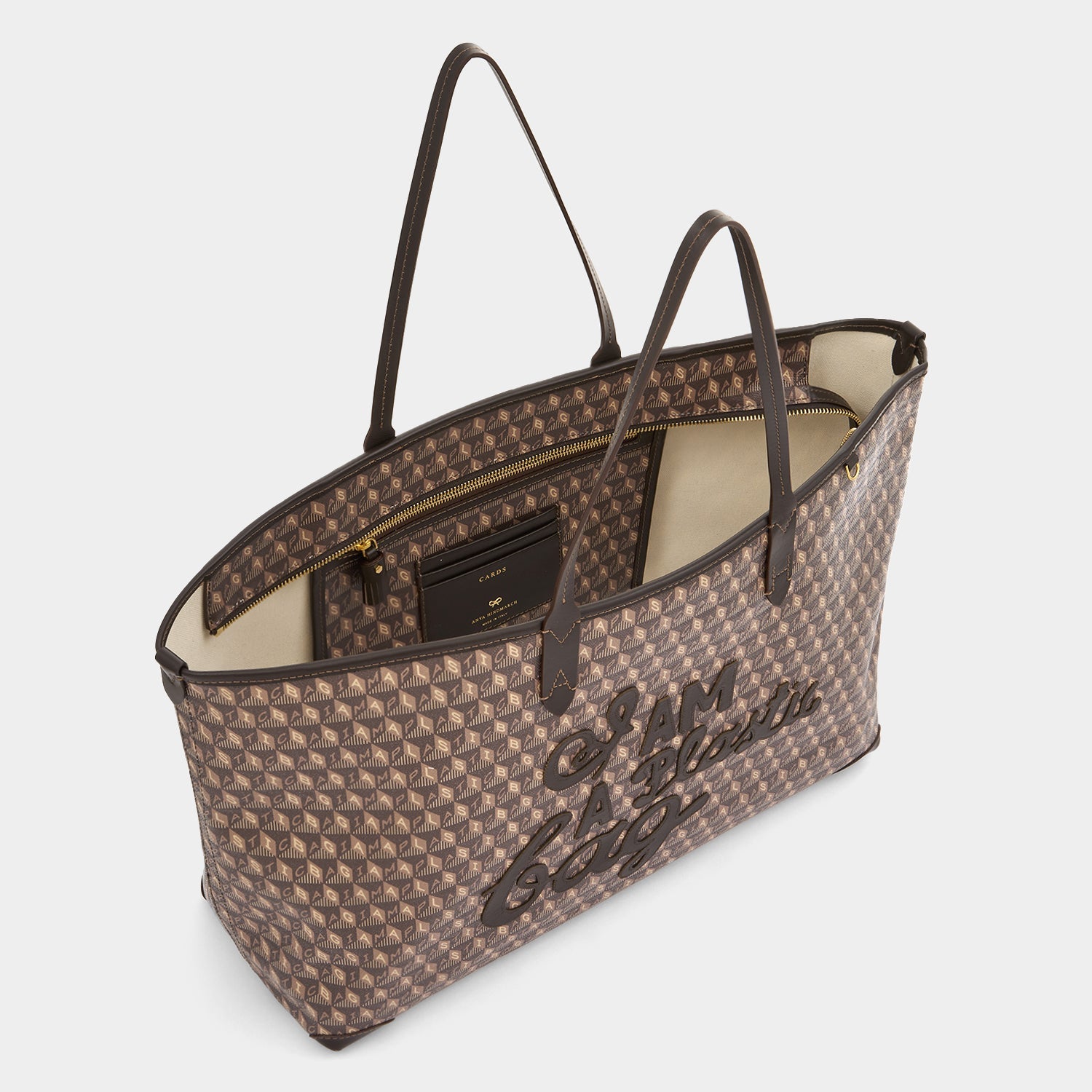 関税なし☆ANYA HINDMARCH I am a Plastic Bag Zipped I Am A Plastic Bag Zipped Motif Tote | Anya Hindmarch US