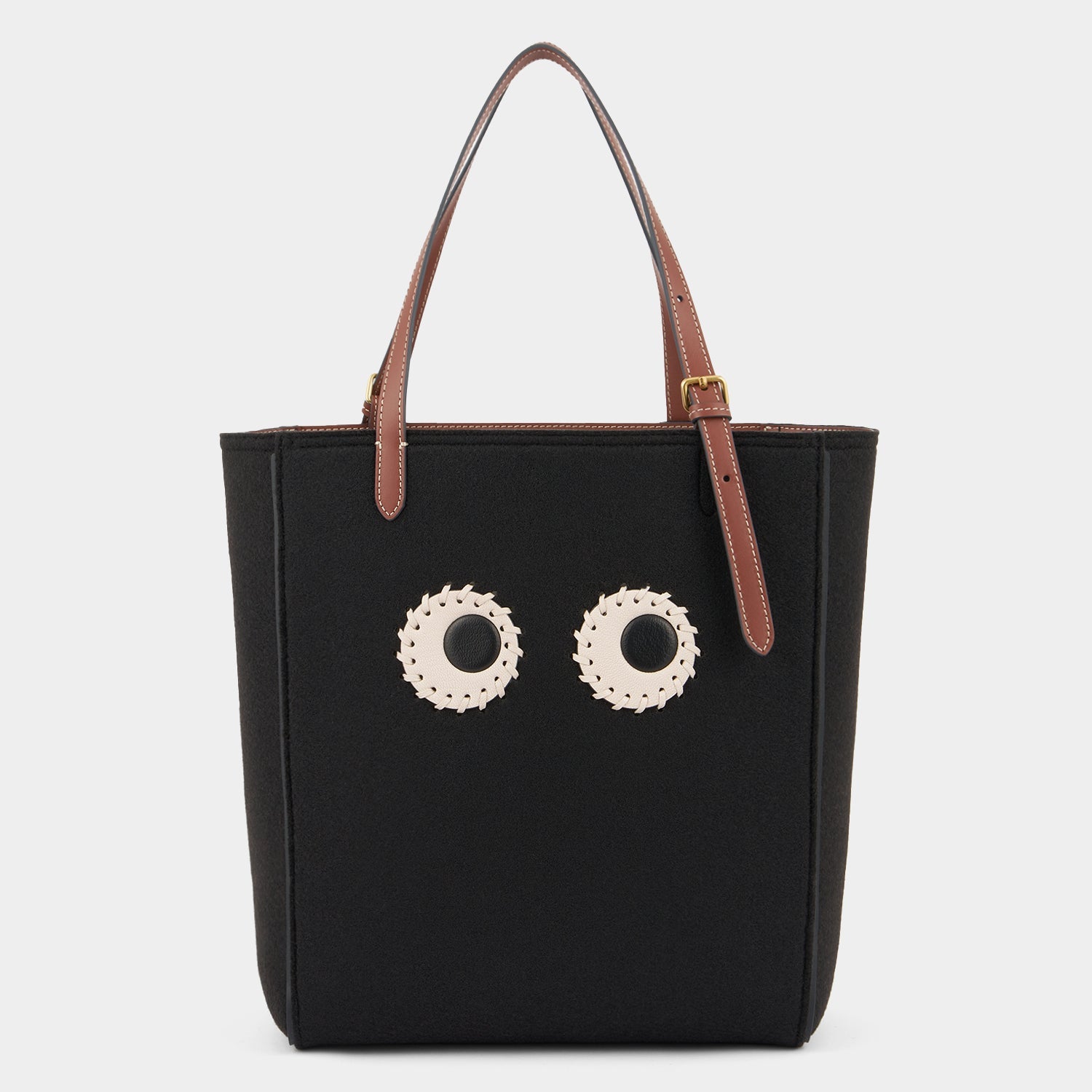 Anya Hindmarch Small Felt Mini Tote Bag with Eye Design Os