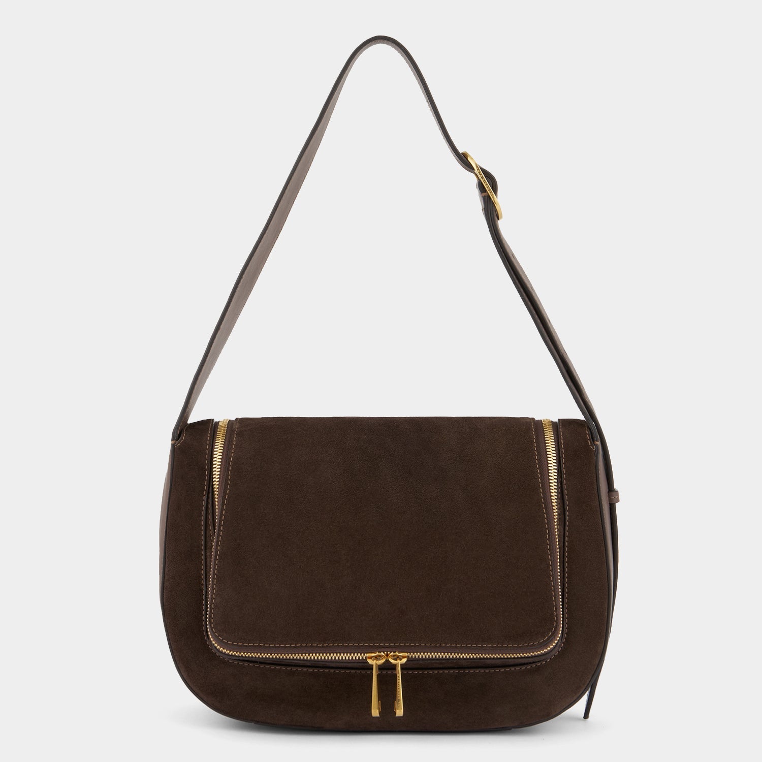 Vere Shoulder Bag in Dark Brown Anya Hindmarch