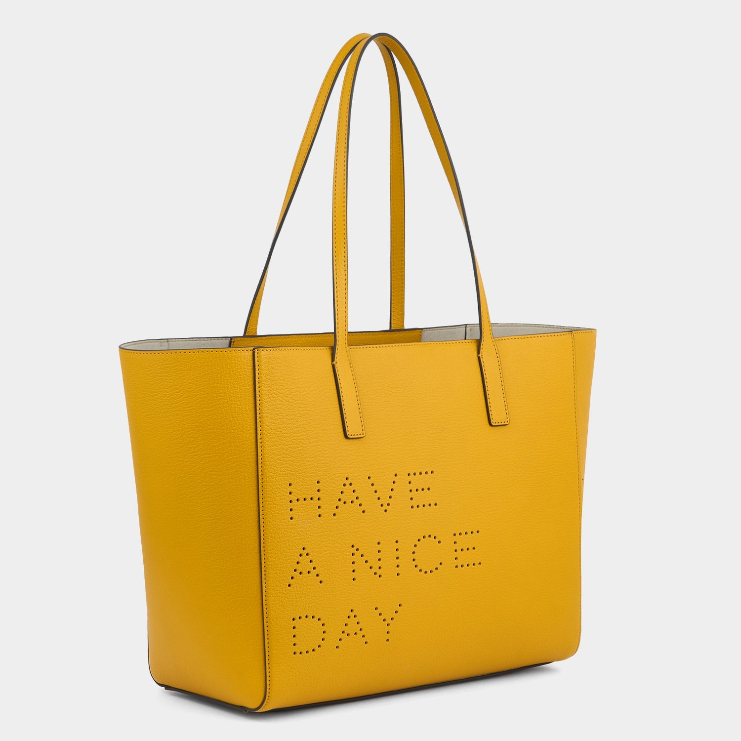 Have A Nice Day Ebury Tote in Yellow 37x44x11cm Anya Hindmarch