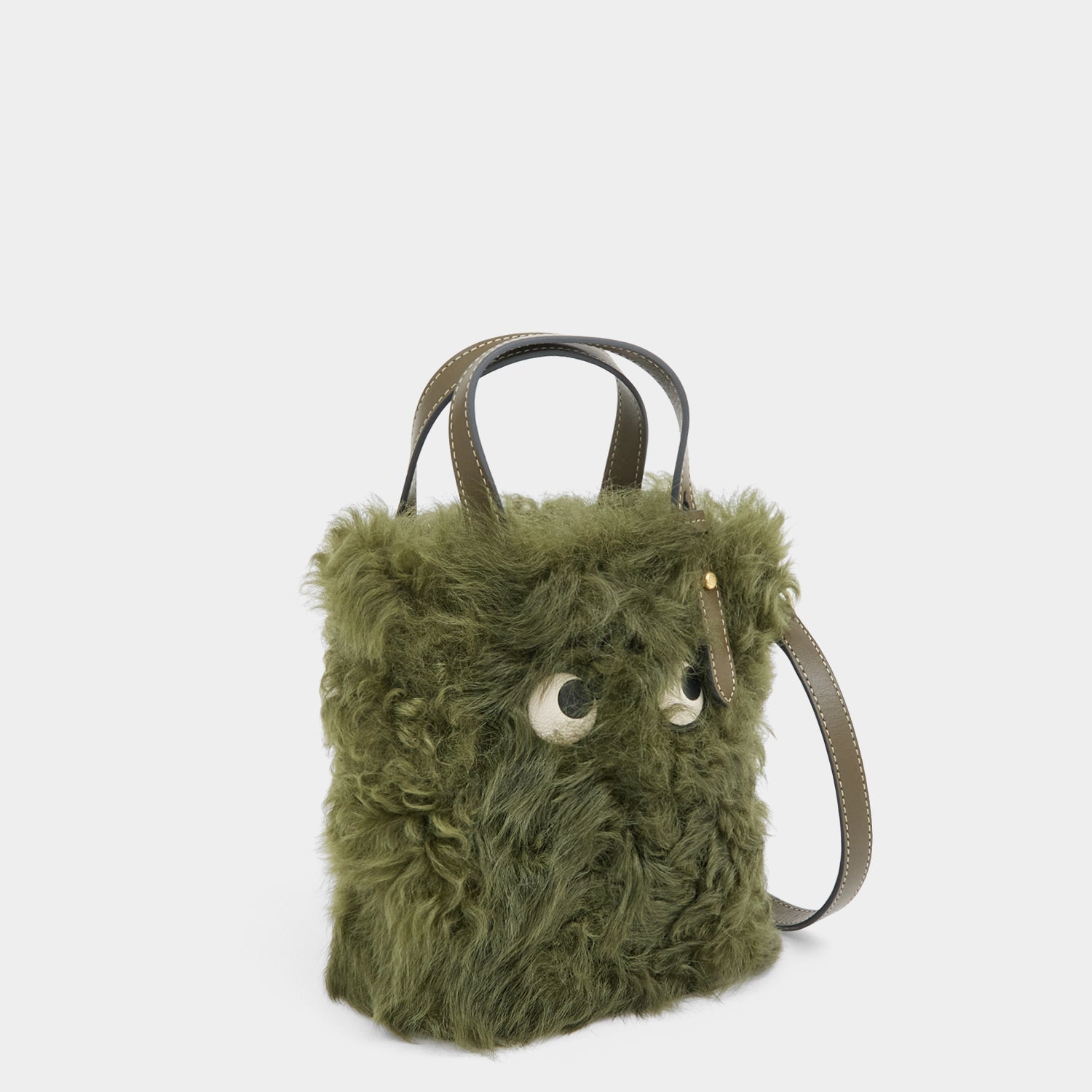 N/S Mini Eyes Shearling Tote | Anya Hindmarch US