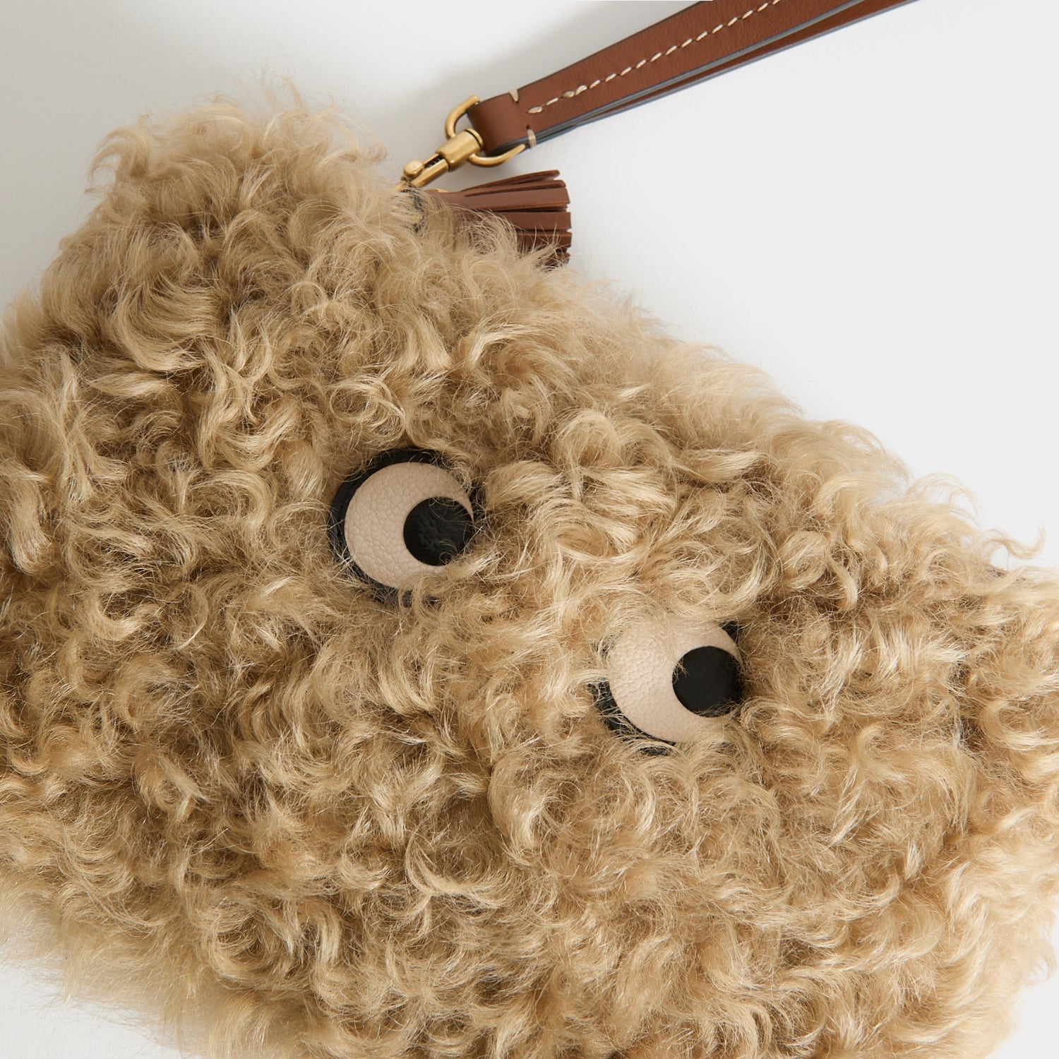 Shearling Eyes Clutch | Anya Hindmarch US