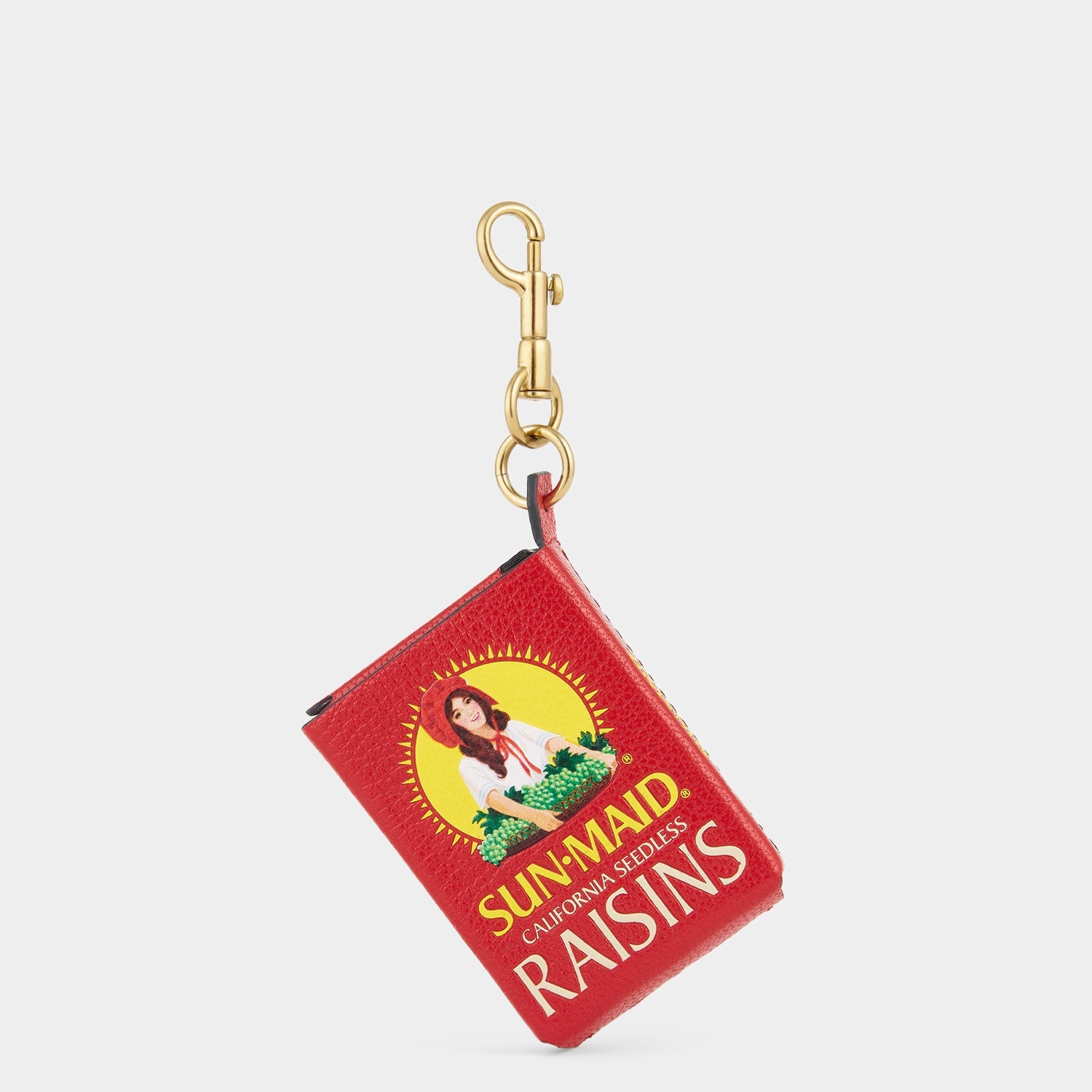 Sun-Maid Bag Charm in Red Leather | Anya Hindmarch US