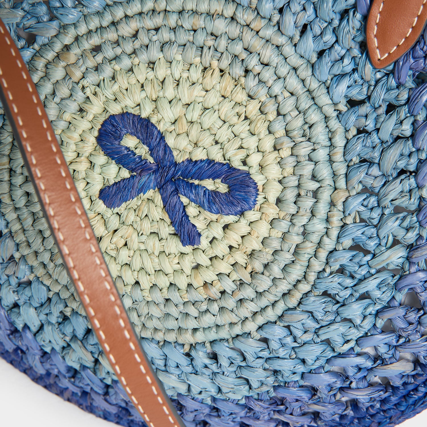 Raffia Small Round Bow Tote | Anya Hindmarch US