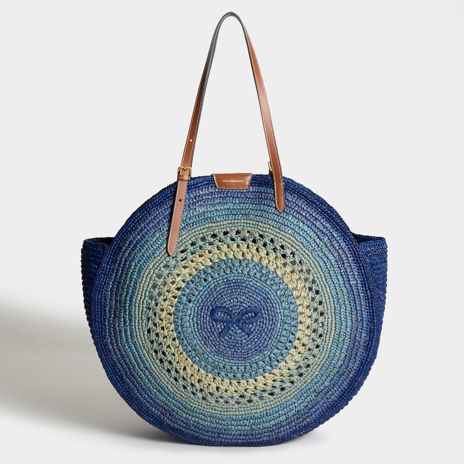 Raffia Round Bow Tote | Anya Hindmarch US