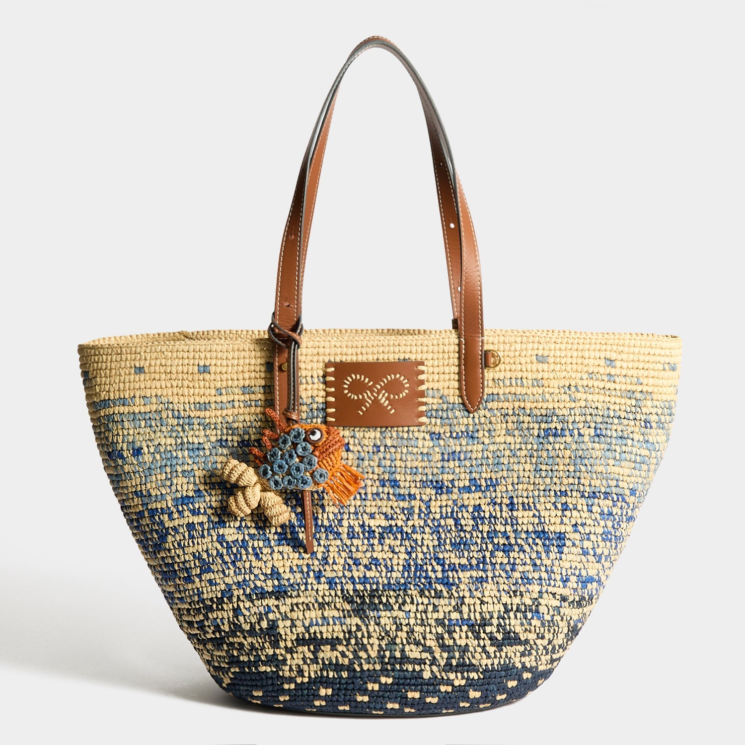 Raffia Dégradé Large Round Basket | Anya Hindmarch US