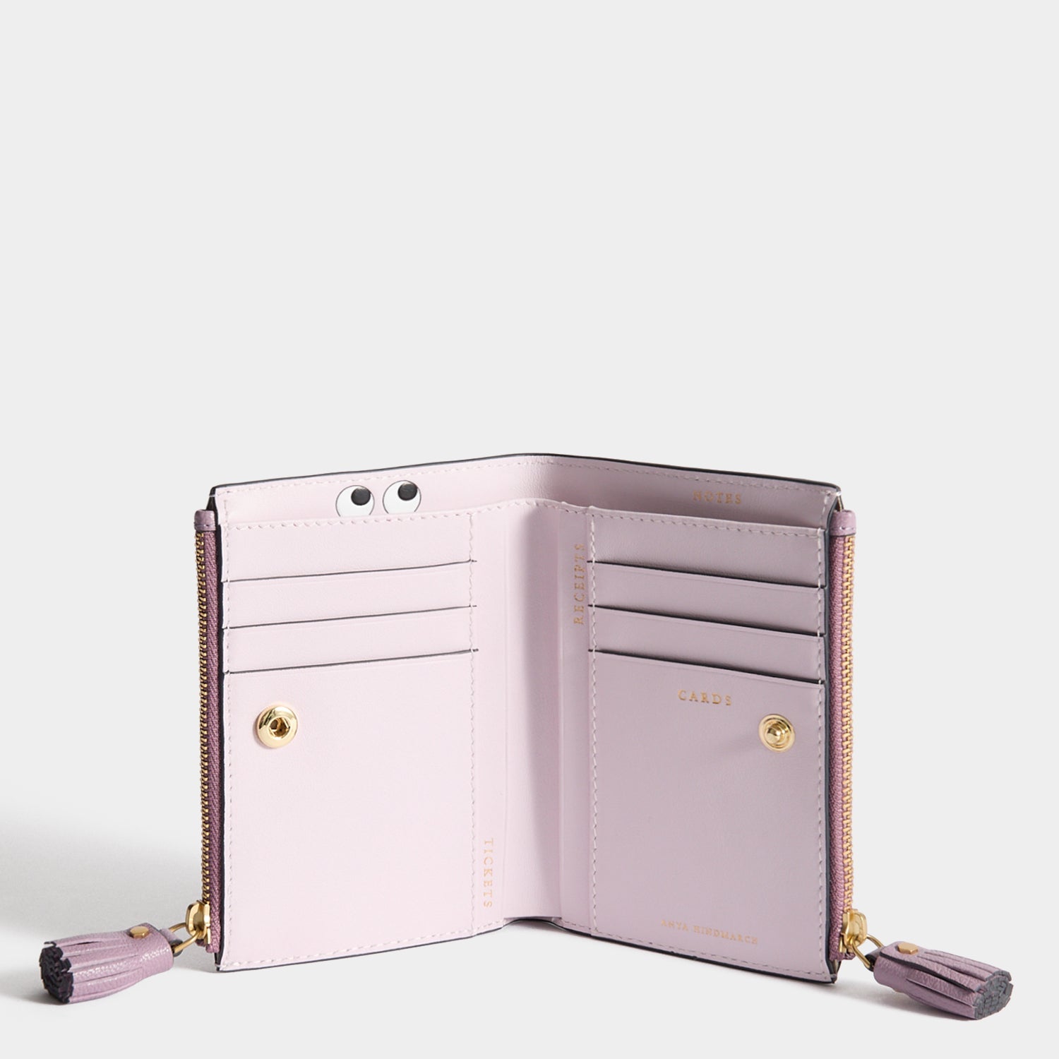 Peeping Eyes Small Double Zip Wallet | Anya Hindmarch US