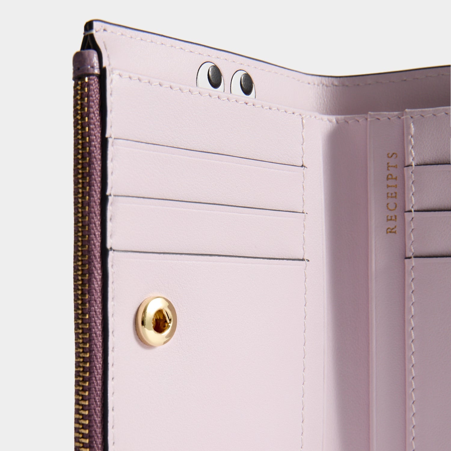 Peeping Eyes Small Double Zip Wallet | Anya Hindmarch US