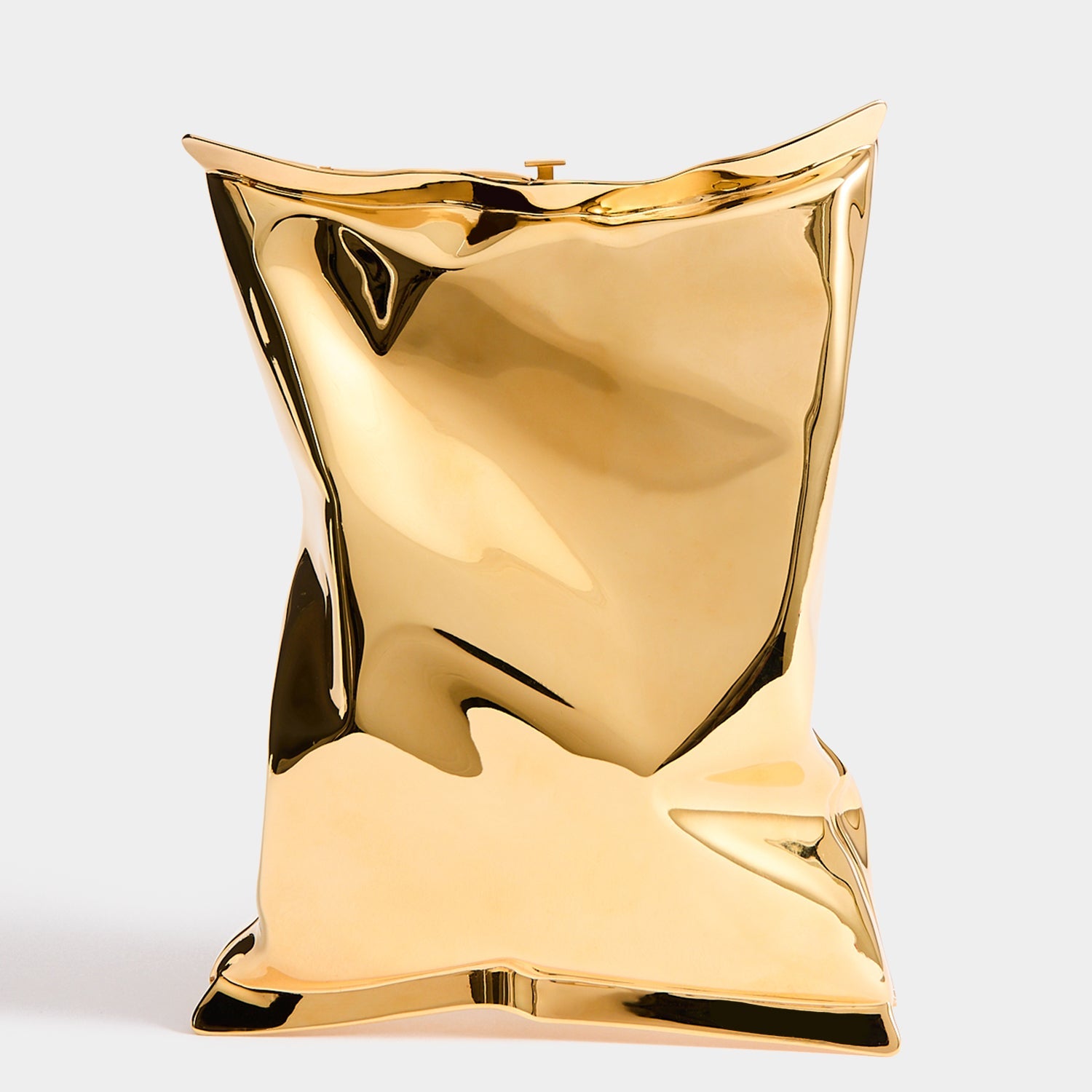 Crisp Packet Clutch Bag in Gold Metal | Anya Hindmarch US