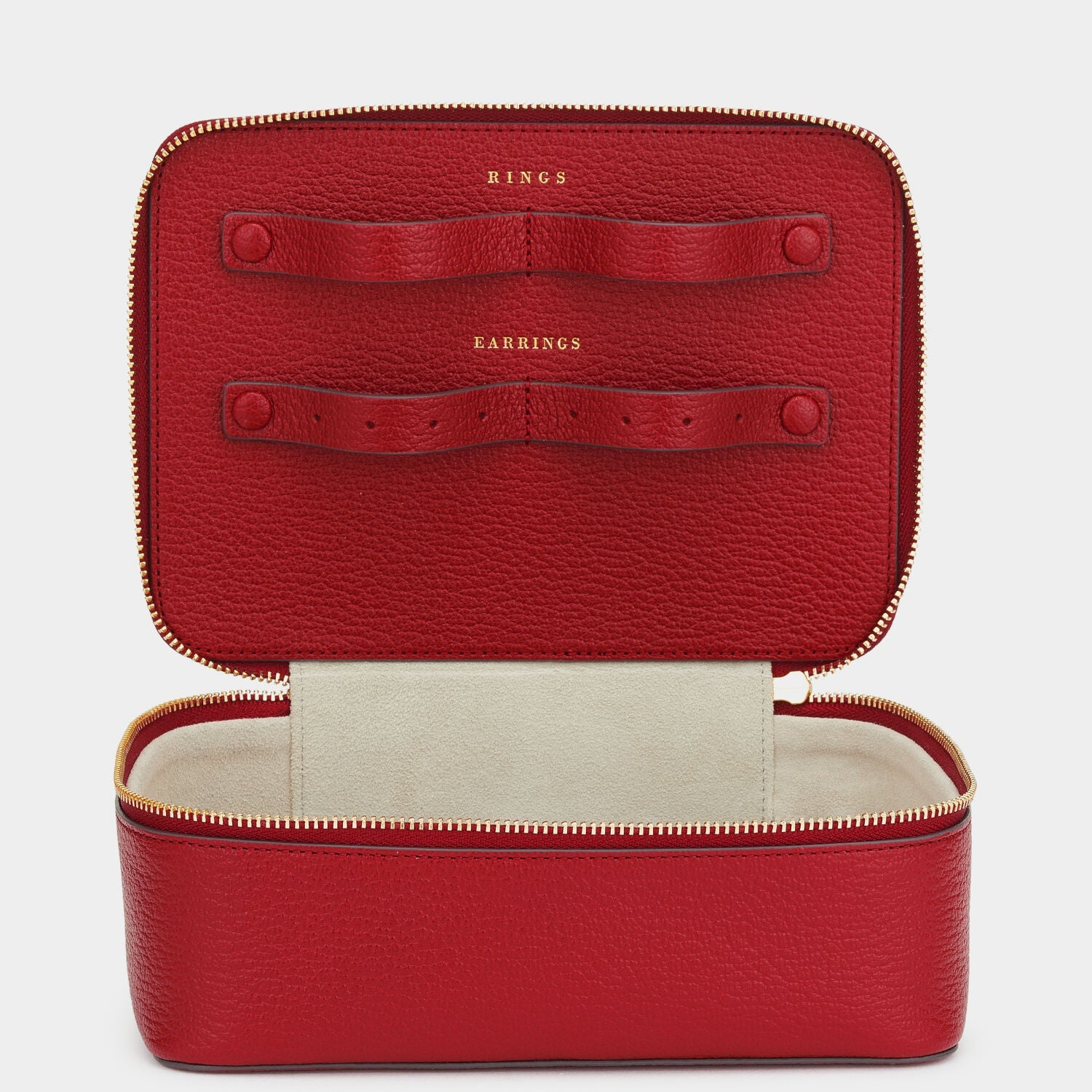 ANYA HINDMARCH レザーケース レッド Bespoke Travelling Jewel Case | Anya Hindmarch US