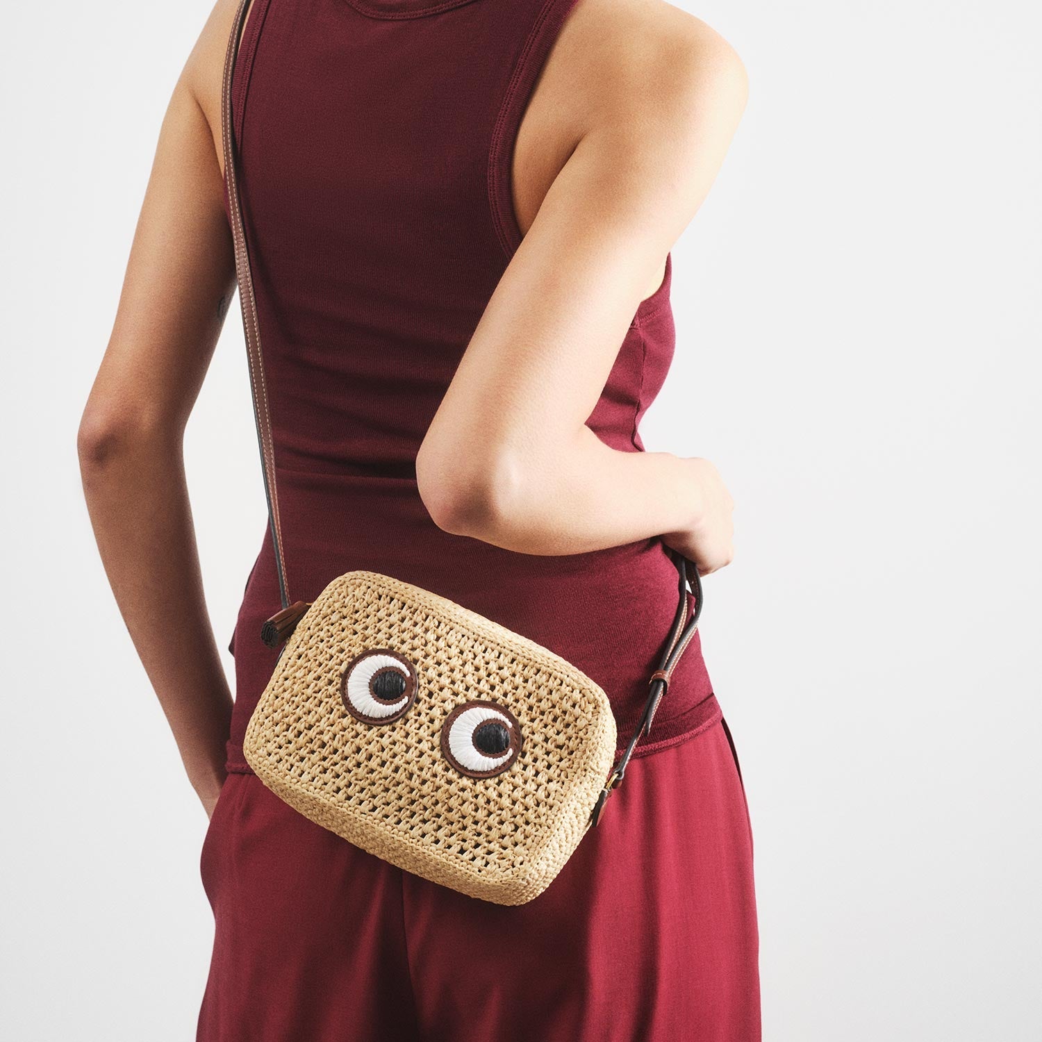 Raffia Eyes Cross-body | Anya Hindmarch US