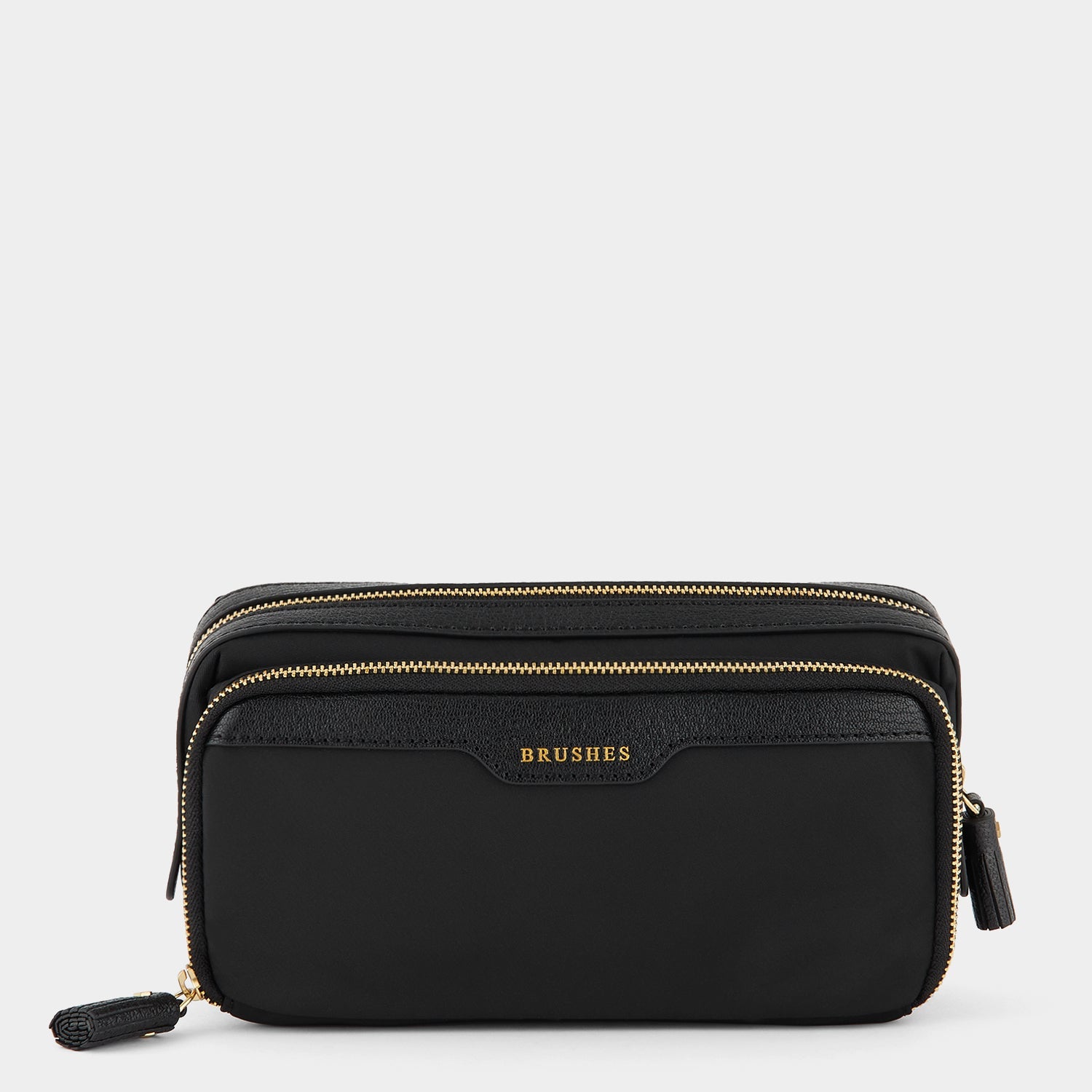 Anya Hindmarch Patent-leather Envelope Clutch in Black