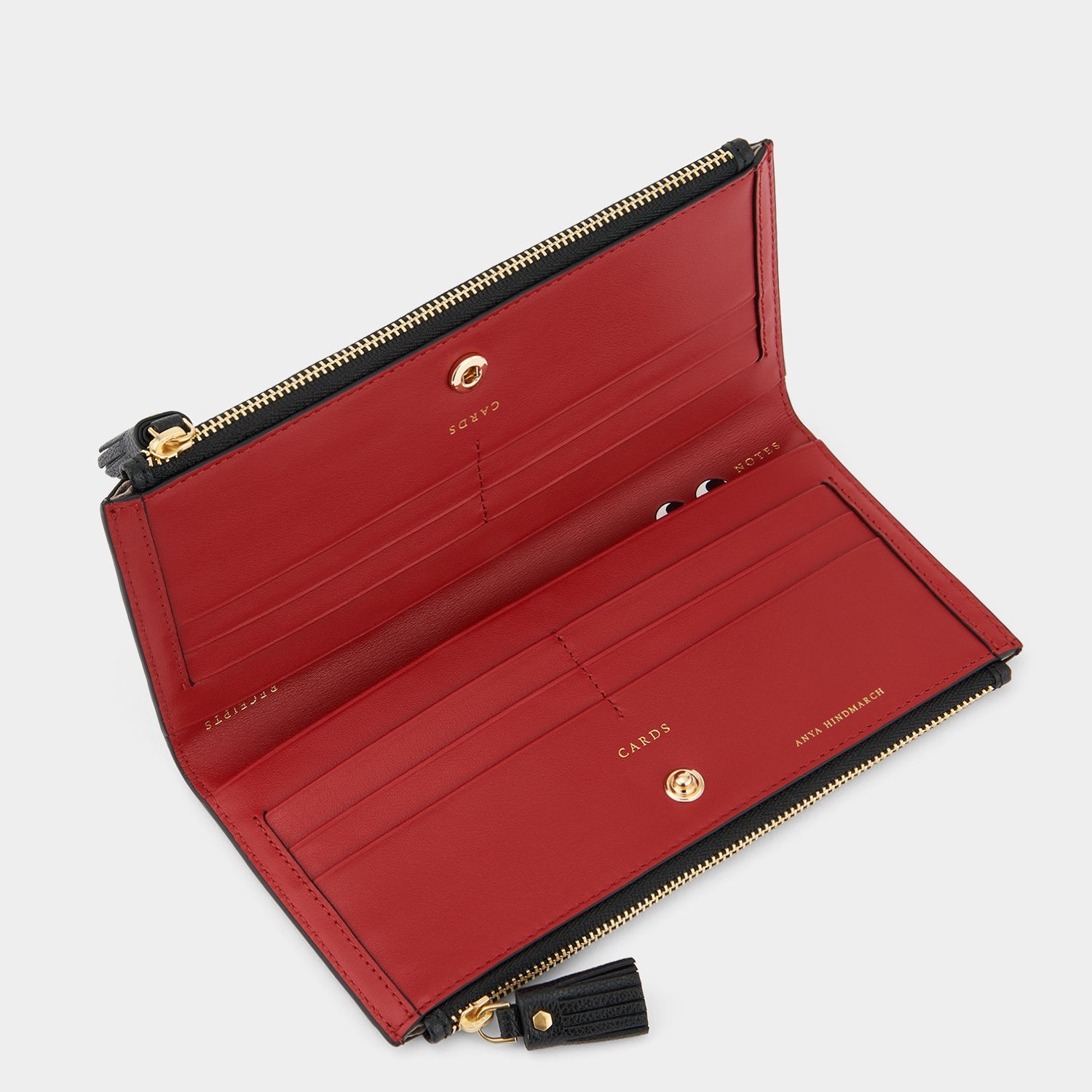Card Holder Red Leather Double Card Holder Folded Card -  Israel