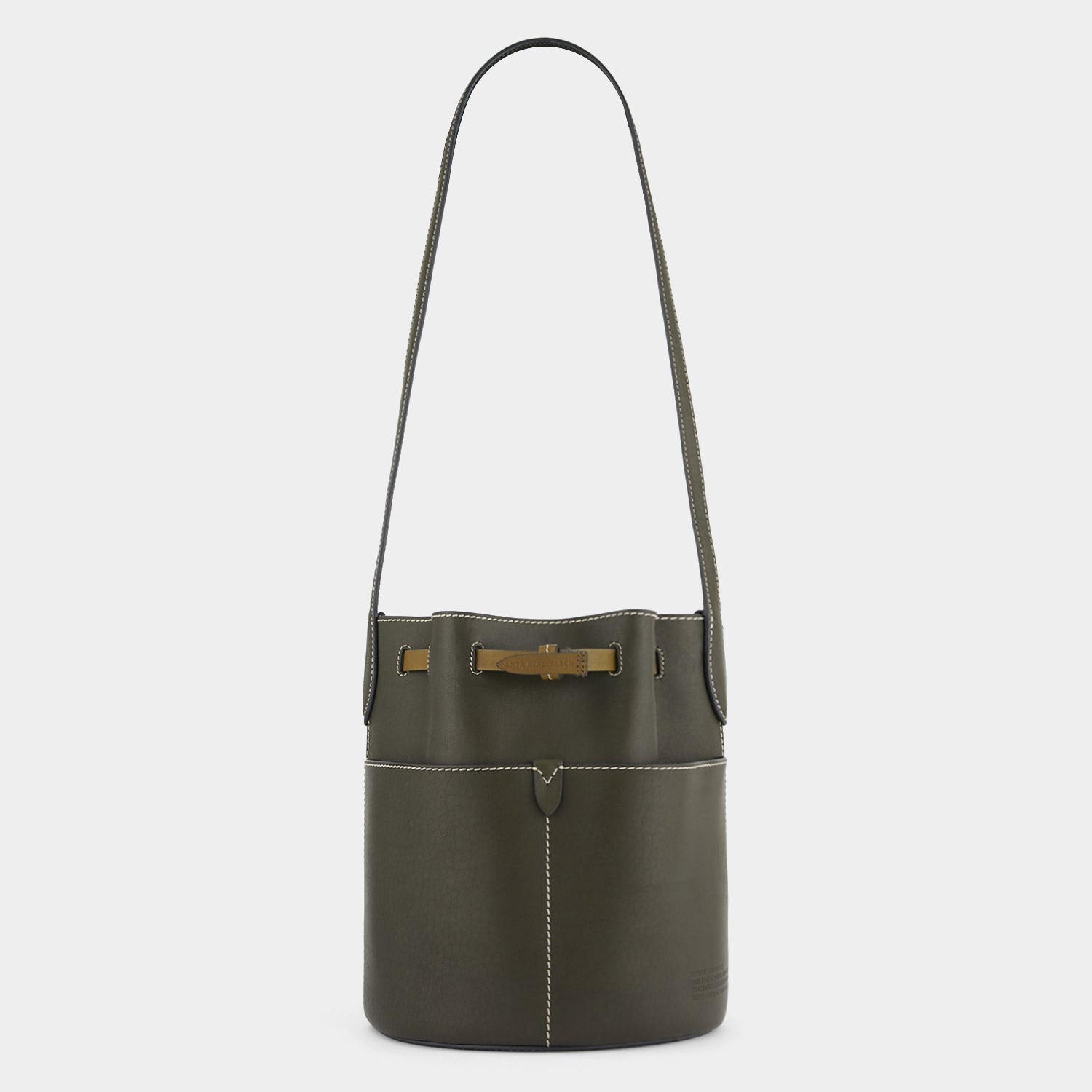 Return to Nature Small Bucket Bag -

                  
                    Compostable Leather in Dark Olive -
                  

                  Anya Hindmarch US
