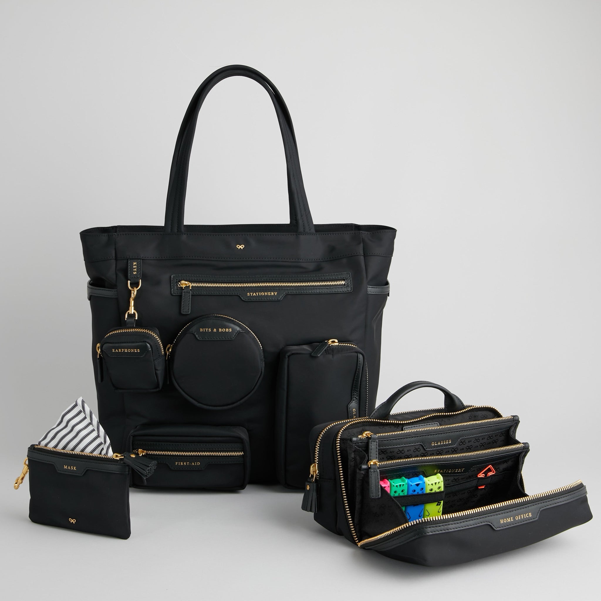 Home Office Pouch -

          
            Econyl® Regenerated Nylon in Black -
          

          Anya Hindmarch US

