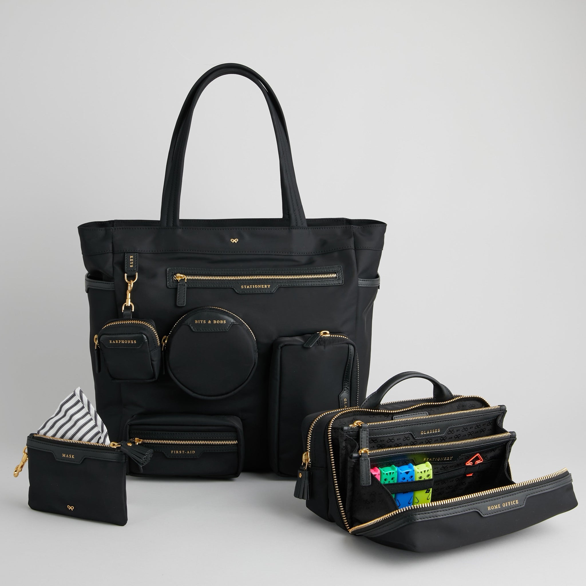 Commuter Tote -

          
            Regenerated Econyl® in Black -
          

          Anya Hindmarch US
